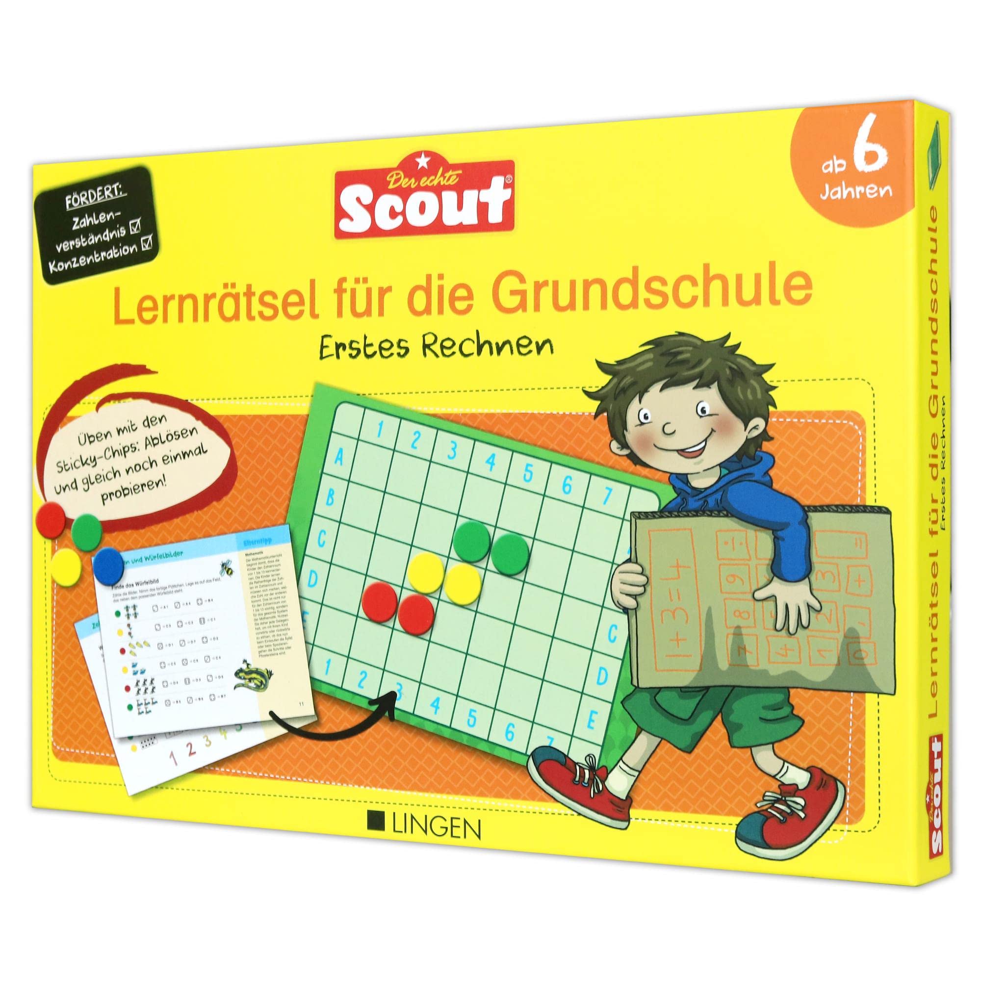 Scout: Lernrätsel für die Grundschule - Erstes Rechnen: Lernbox mit Übungsheft und kinderleichten Kontrollsystem zur selbstständigen Kontrolle book