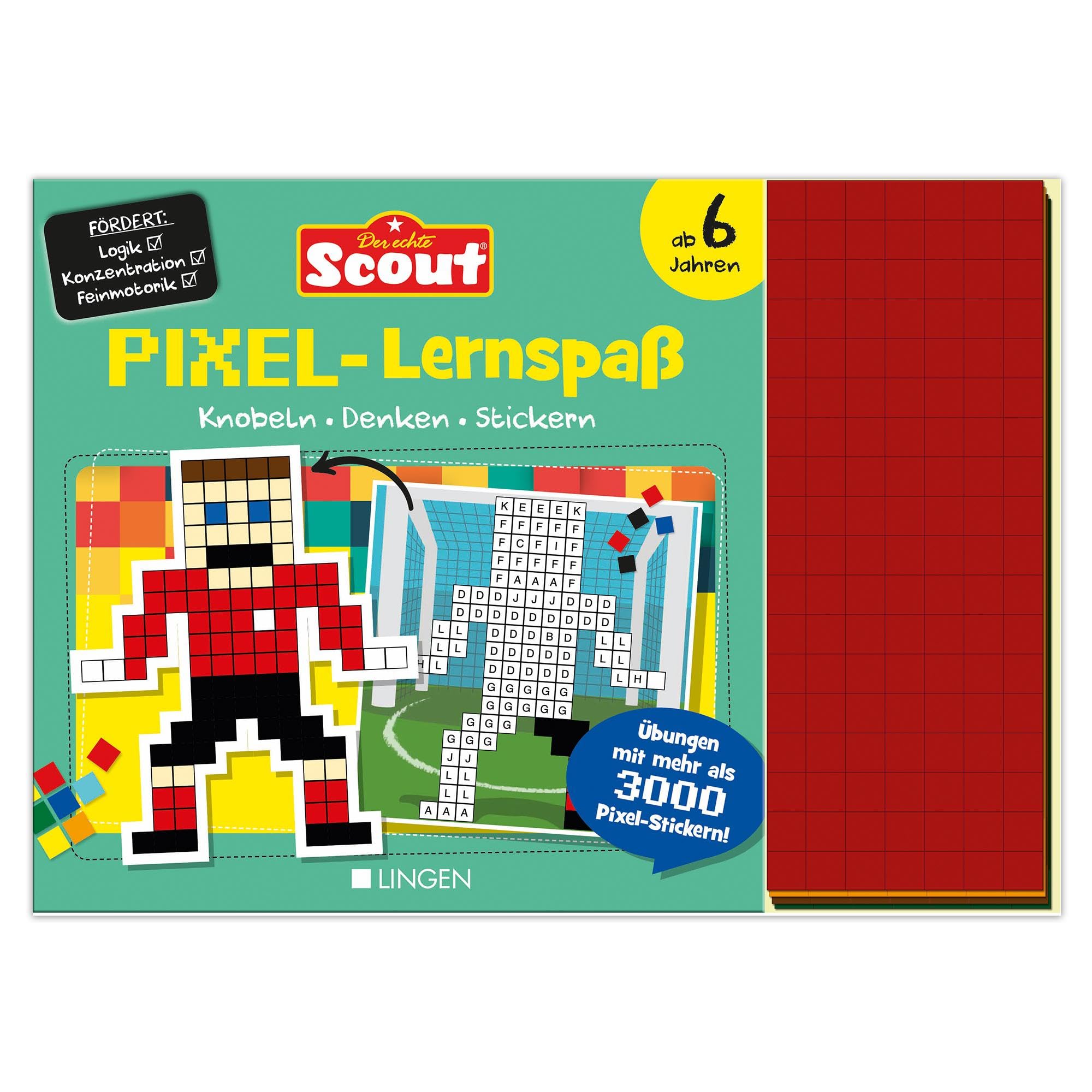 Scout: PIXEL-Lernspaß: Knobeln, Denken, Stickern: Lernblock mit Pixel-Sticker für Kinder ab 6 Jahren Tiptoi & Games