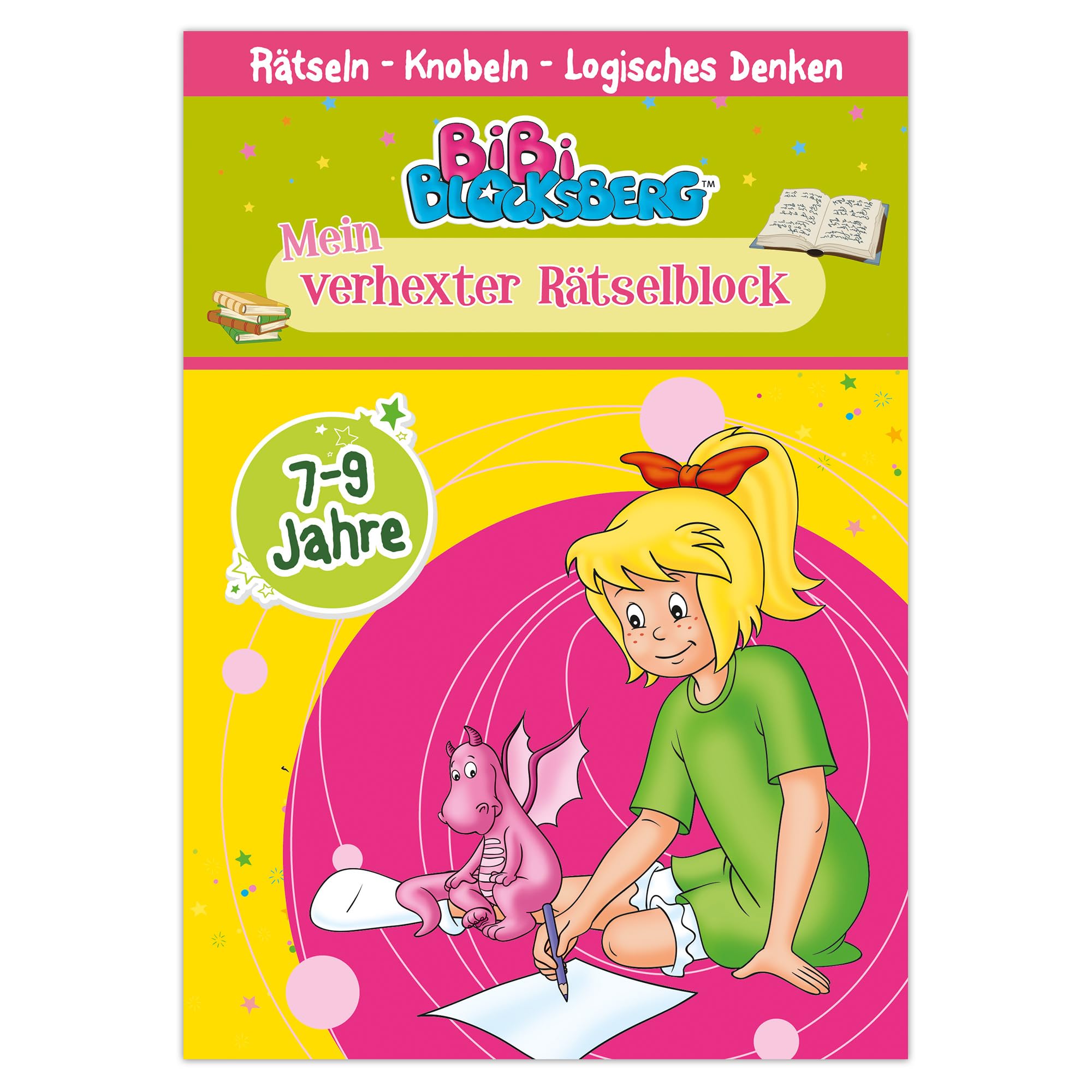 Bibi Blocksberg - Mein verhexter Rätselblock: Rätselblock ab 7 Jahre, Lernblock für Kinder in der 1 Klasse mit 32 zauberhaften Rätseln Non-fiction