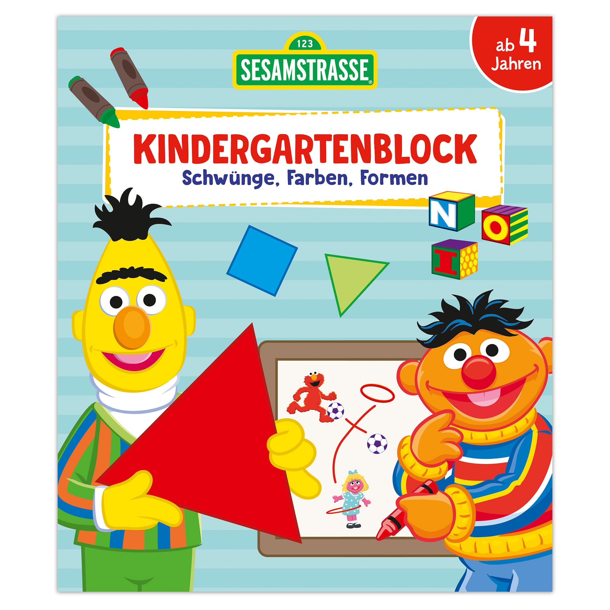 Sesamstraße Kindergartenblock - Schwünge, Farben, Formen: Lernblock für Kinder ab 4 Jahre, für Kindergartenkinder book