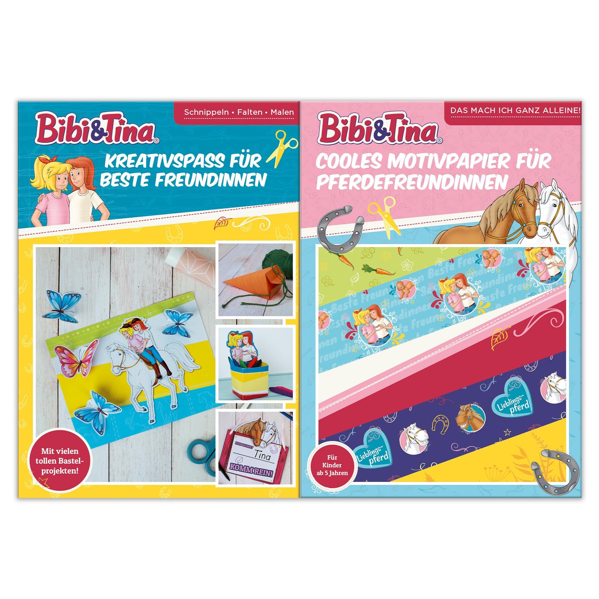 Bibi & Tina Schnippel-Set Kreativspaß Schnippeln Falten Kleben Tiptoi & Games