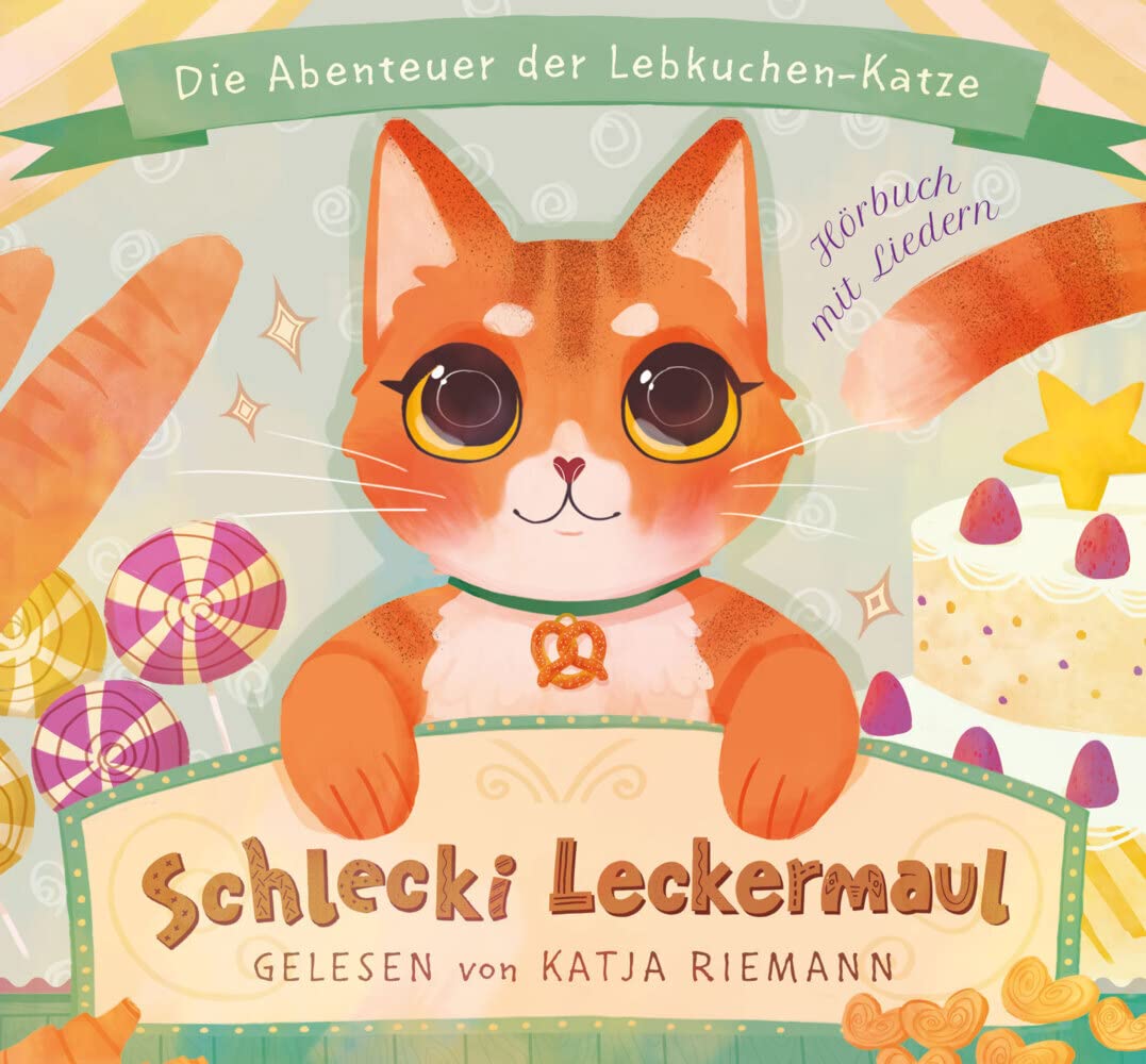 Schlecki Leckermaul. Die Abenteuer der Lebkuchen-Katze: Hörbuch mit Liedern, gesprochen von Katja Riemann (Doppel-CD) Pets