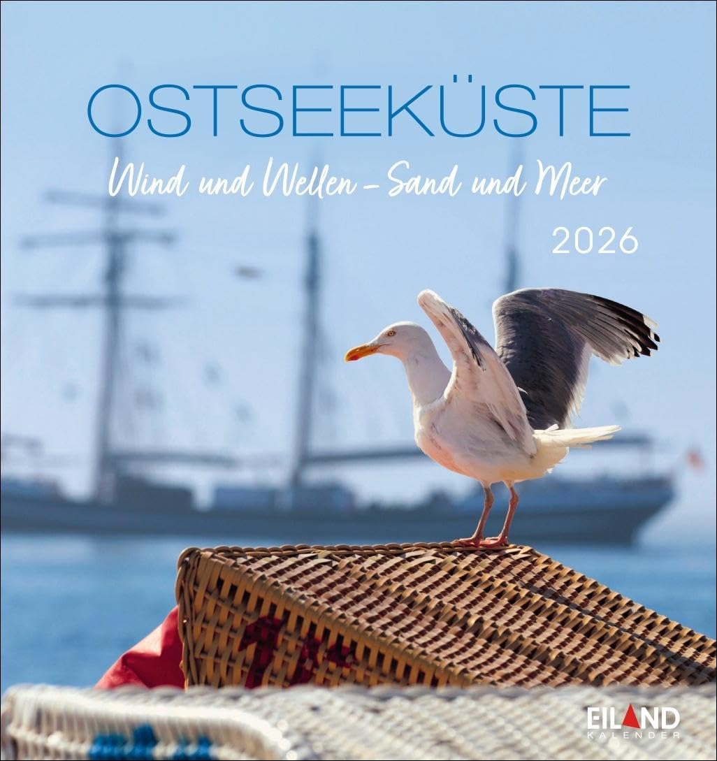 Ostseeküste Postkartenkalender 2026 - Wind und Wellen - Sand und Meer: Die Ostsee in einem kleinen Fotokalender. Kalender zum Aufstellen und Aufhängen mit 12 Postkarten. (Postkartenkalender Eiland) Leisure, Home & Garden