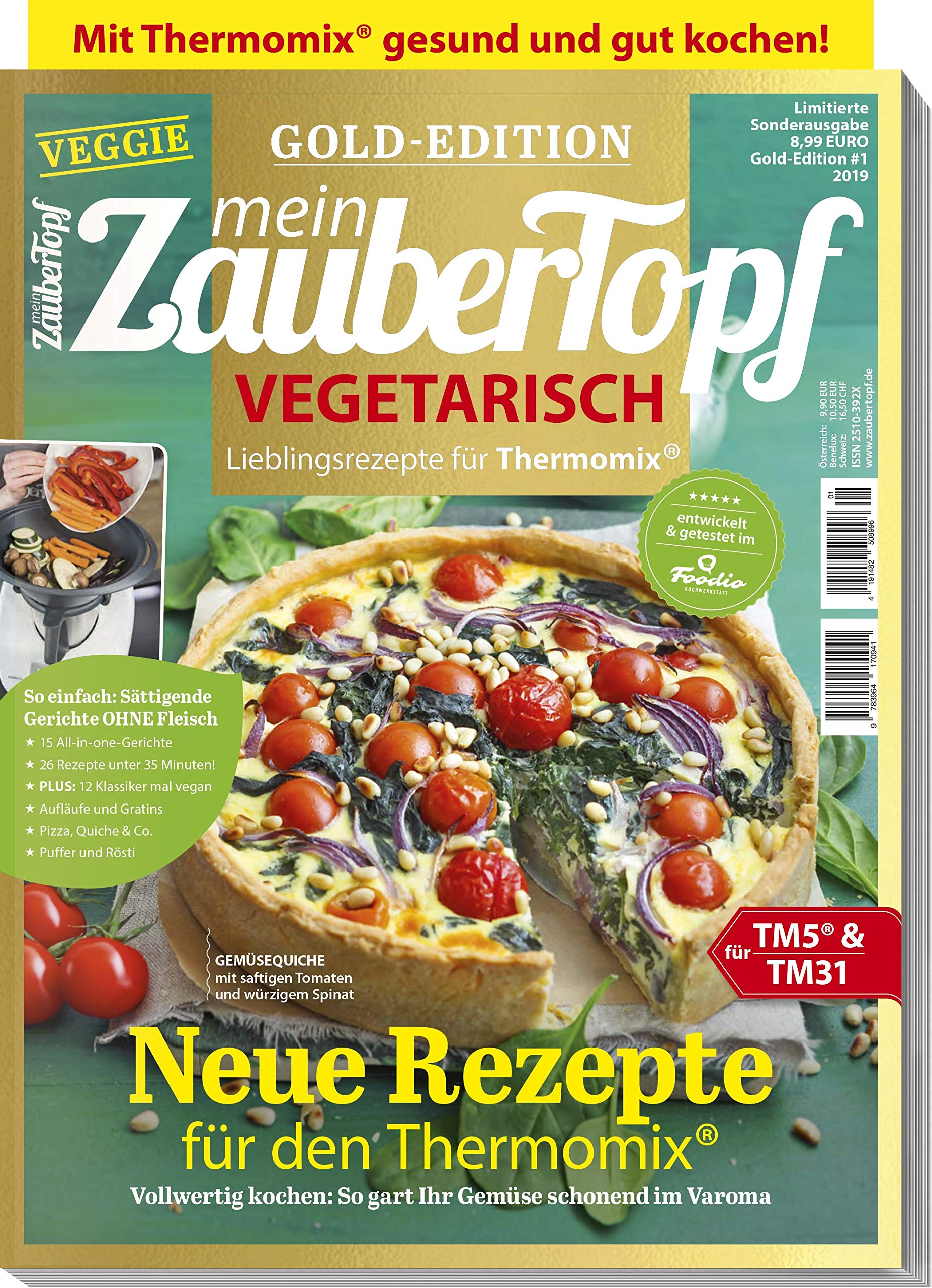 Mein ZauberTopf: Goldedition 01/19 - Vegetarisch kochen mit dem Thermomix® TM5® TM31 TM6: Goldedition - VEGETARISCH Books