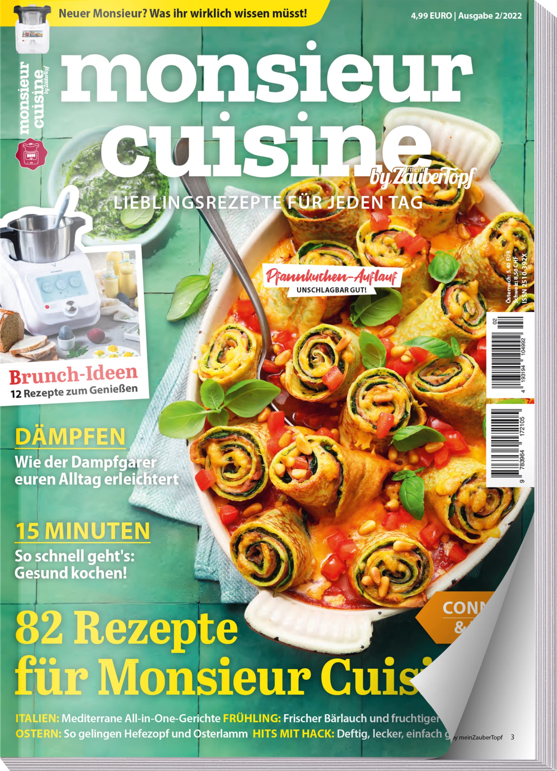 Monsieur Cuisine by mein Zaubertopf 02/22 : 82 Rezepte für Monsieur Cuisine - Brunch-Ideen zu Ostern , schnell und gesund Kochen - Connect & Plus Books