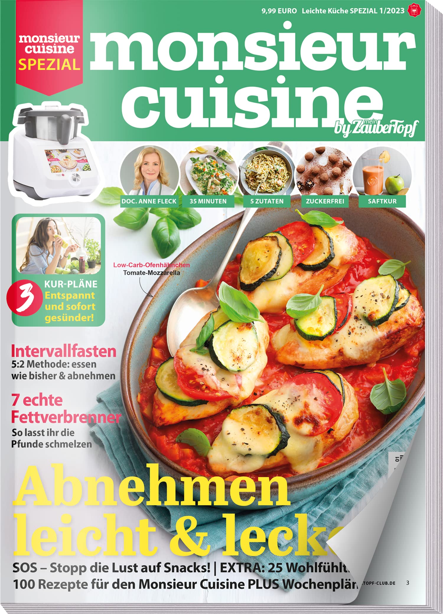 Monsieur Cuisine by mein Zaubertopf Sonderheft 01/2023 - Abnehmen Leicht & Lecker - Intervallfasten - Wochenpläne - 100 Rezepte Books