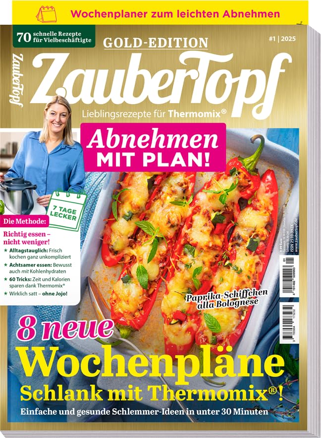 Mein Zaubertopf Gold Edition 01/25 - Abnehmen mit Plan für ® TM5® TM31 TM6 - 8 neue Wochenpläne Books