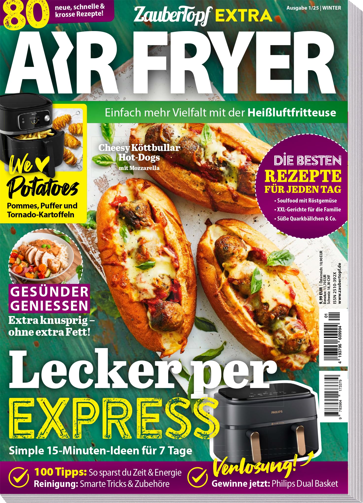 AIR FRYER by Zaubertopf 01/2025 - Einfach lecker kochen mit der Heißluftfritteuse - Rezepte der Saison - Geniale Tipps & Hacks: Zaubertopf EXTRA Health, Nutrition & Fitness