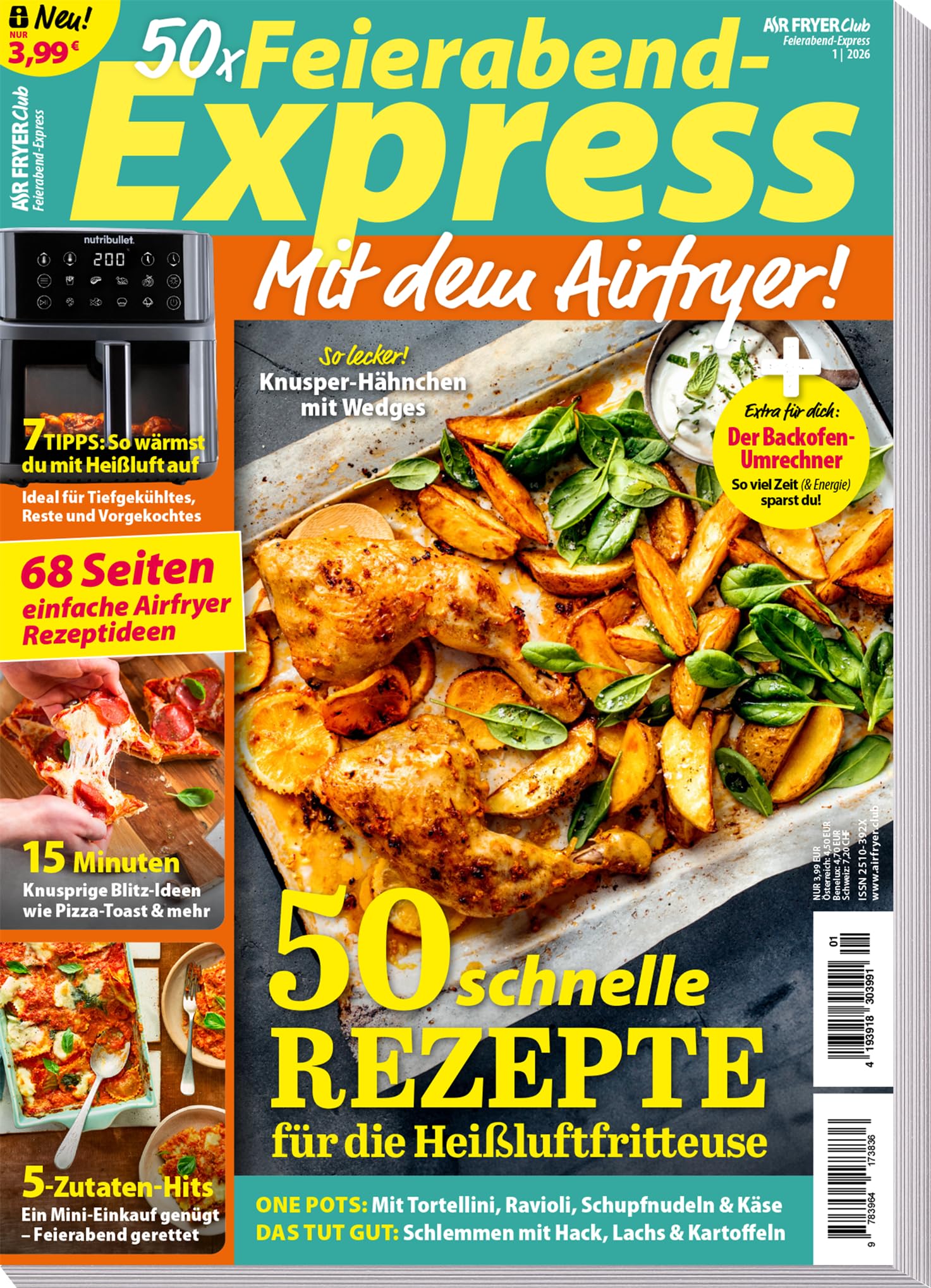 AIRFRYER - Expressrezepte - 50 schnelle Rezepte für deine Heißluftfritteuse Books