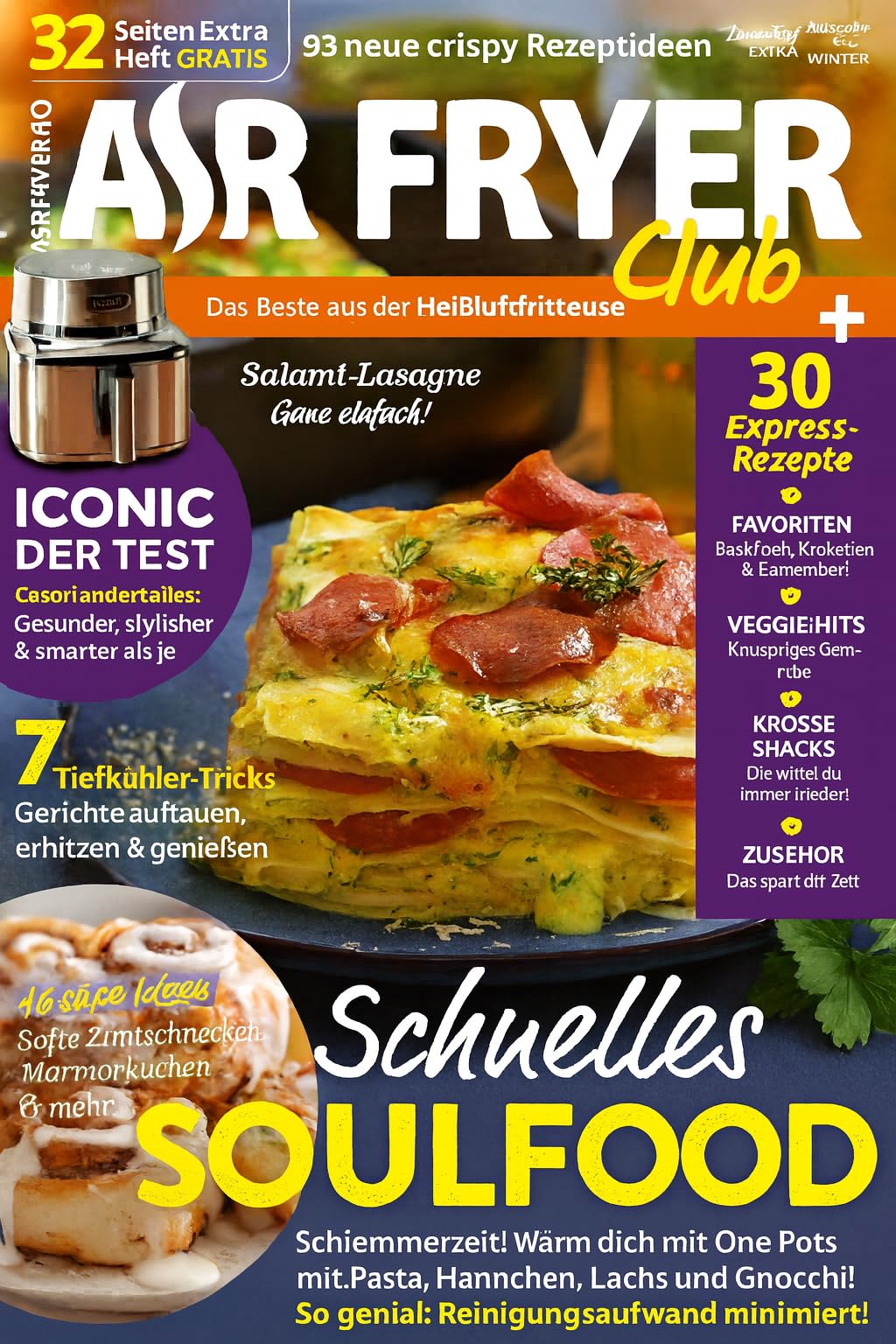 Air Fryer Club Magazin by ZauberTopf – Ausgabe 1/26 - Winter - 93 neue crispy Rezeptideen | 30 Express-Rezepte | Extra-Heft gratis Leisure, Home & Garden