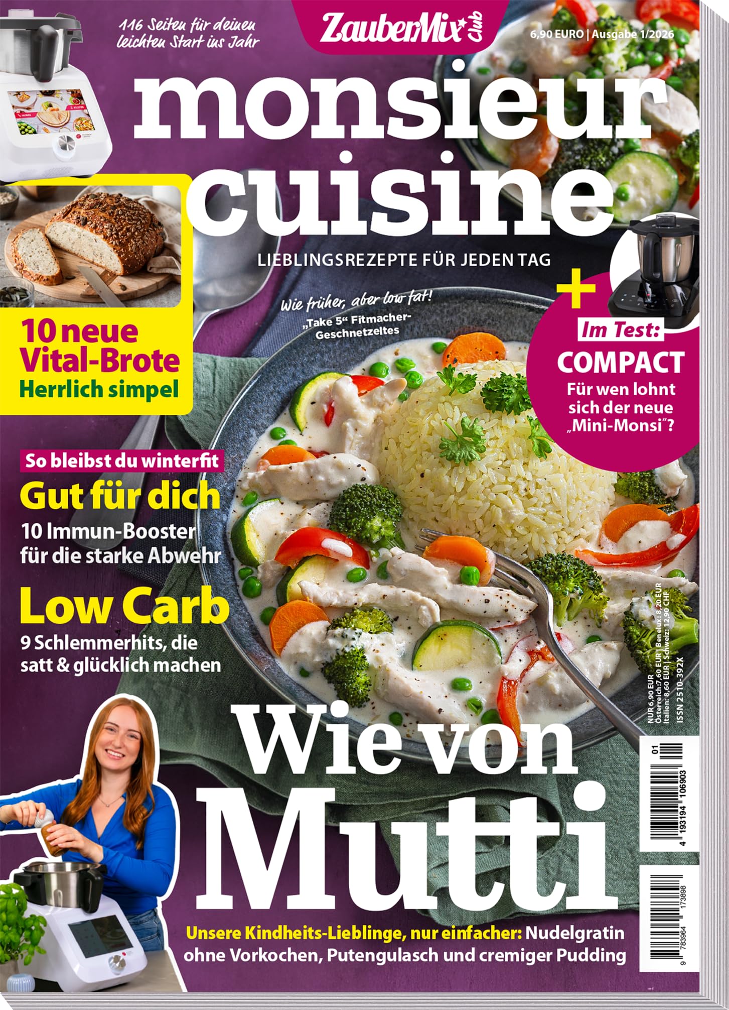 Monsieur Cuisine by ZauberMix 01/2026 - Wie von Mutti - Low Carb - Gut für Dich 10 Imun -Booster Leisure, Home & Garden