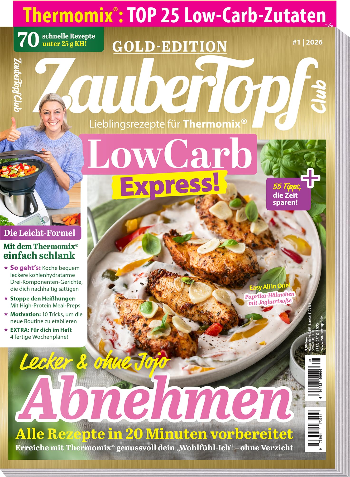 Mein Zaubertopf Gold Edition 01/26 - Low Carb Express - 20 Minuten Rezepte zum Abnehmen Leisure, Home & Garden