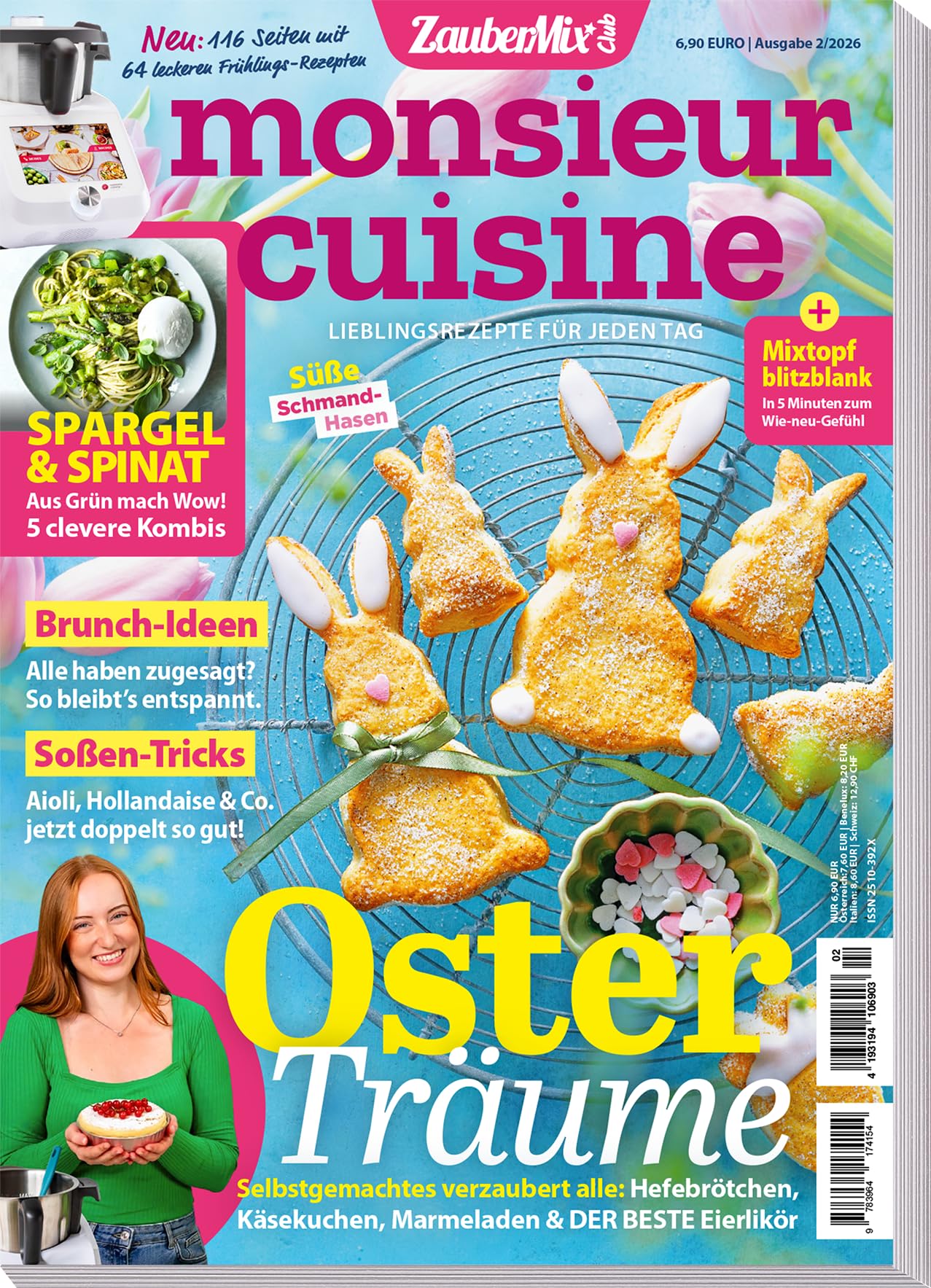 Monsieur Cuisine by Zaubermix 02/2026 - 64 schnelle Frühlings-Ideen für Low Carb, Ostern & Feierabend Books