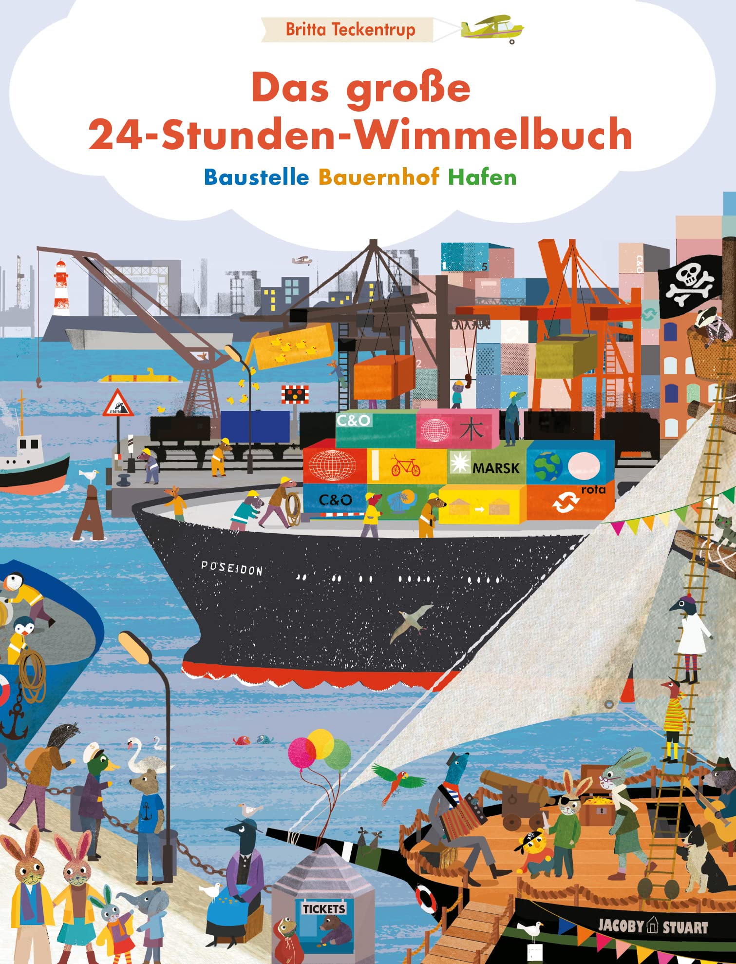 Das große 24-Stunden- Wimmelbuch: Baustelle - Bauernhof - Hafen Tiptoi & Games