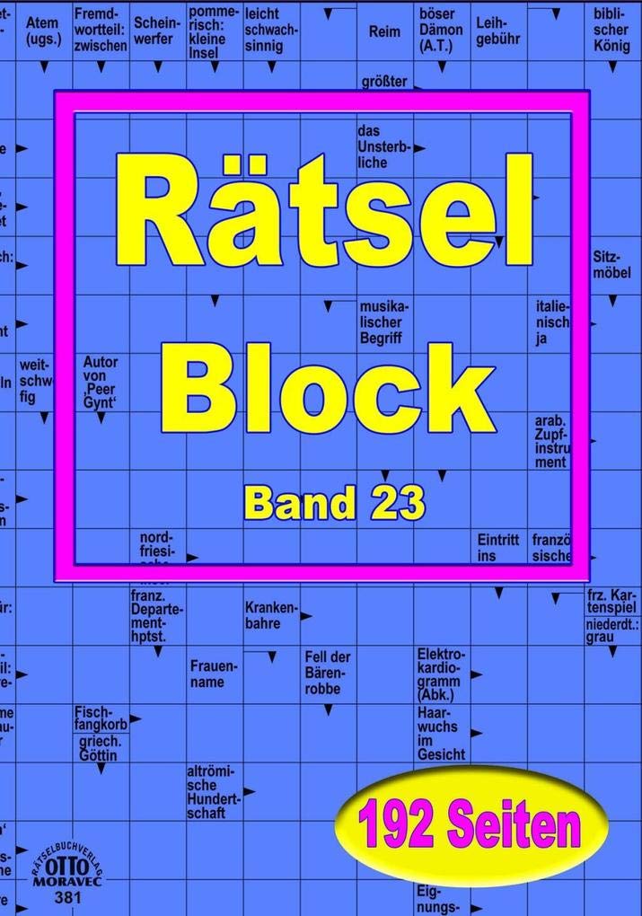 XL-Rätsel-Block in grosser Schrift Photography