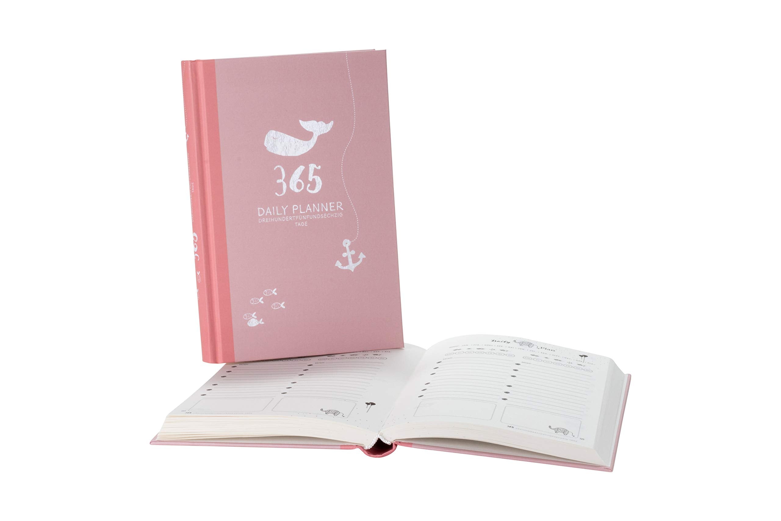 Rosa Terminkalender ohne Datum | Hochwertiger 365 Tage Terminplaner für 2019/2020. 2 Tage auf 1 Seite. Zeitloser Wochenplaner, Organizer, ... von Januar bis Dezember 2020 Business, Finance & Career