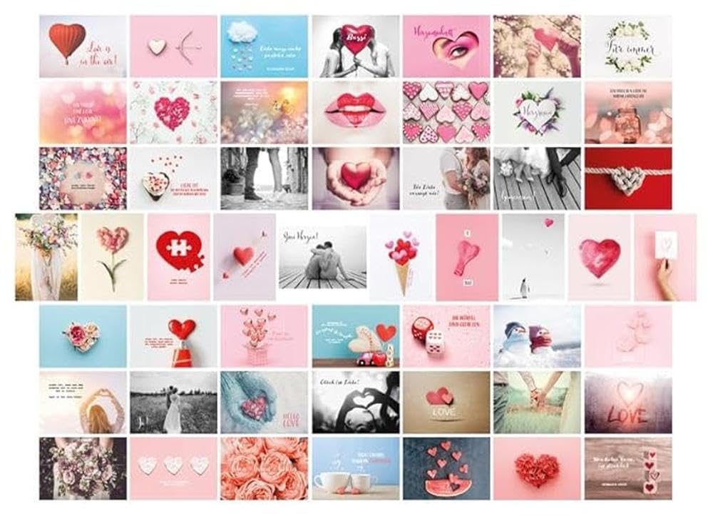 Postkarten Hochzeit 52 Wochen, Set mit 52 Liebespostkarten DIN A6 für Hochzeitsspiel. 1 Jahr jede Woche eine Karte. Kreatives Hochzeitsgeschenk mit ... für Brautpaar. Gästebuch Alternative Lifestyle