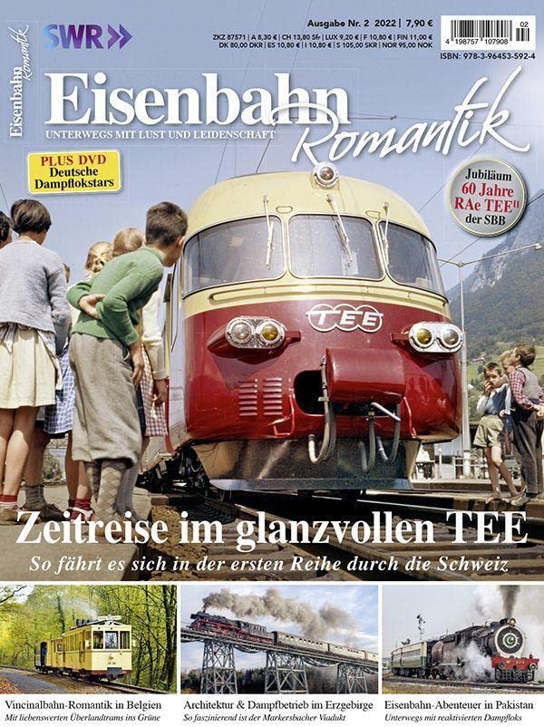 EISENBAHN ROMANTIK, Frühjahr 2022: Zeitreise im glanzvollen TEE – 60 Jahre RAe TEE II; Vincinalbahn-Romantik in Belgien, Markersbacher Viadukt, Eisenbahn-Abenteuer Pakistan u.v.m Leisure, Home & Garden