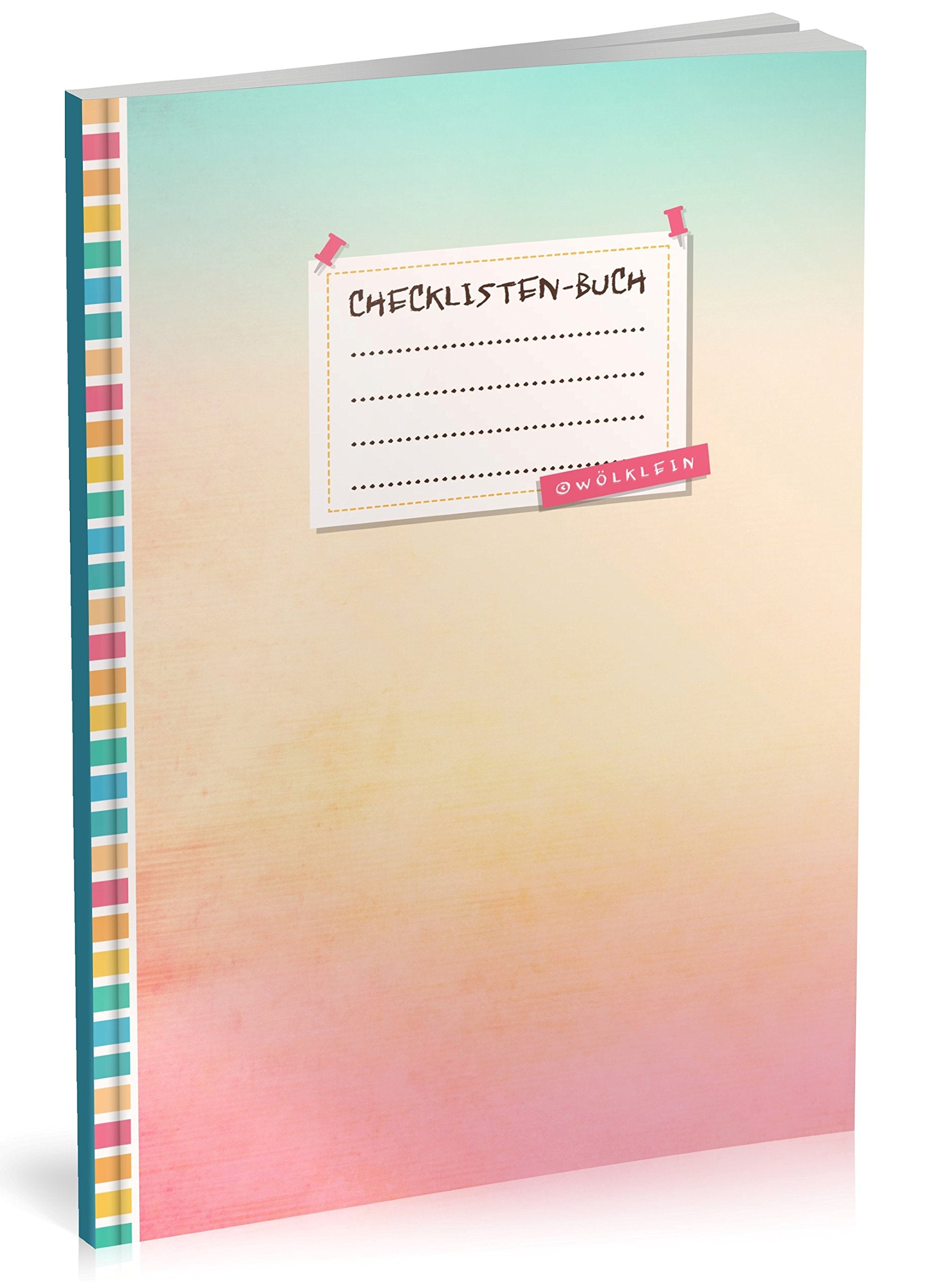 Checklisten-Buch: To Do Listen Planer | Ca. A5 Softcover | 70+ Seiten mit Titel, Datum & Register | Perfekt für Aufgaben zum Abhaken, Leselisten, Packlisten uvm. | Motiv „Farbverlauf“ book