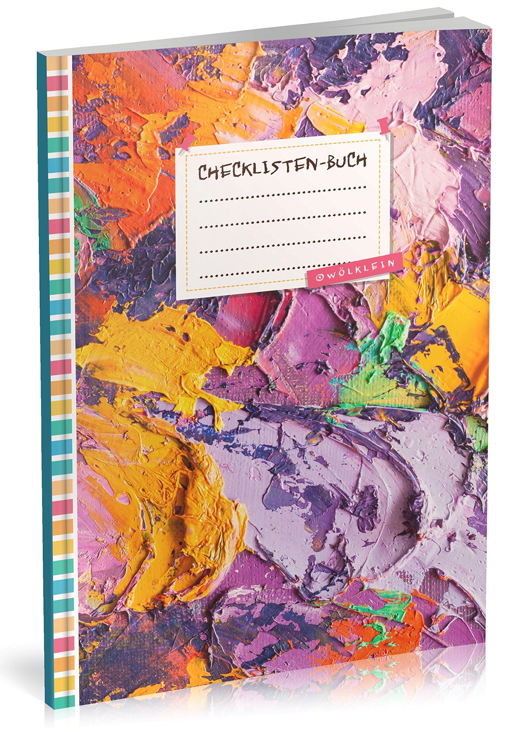 Checklisten-Buch: To Do Listen Planer | Ca. A5 Softcover | 70+ Seiten mit Titel, Datum & Register | Perfekt für Aufgaben zum Abhaken, Bucket Listen, Reiseplaner uvm. | Motiv „Abtrakt“ Calendars