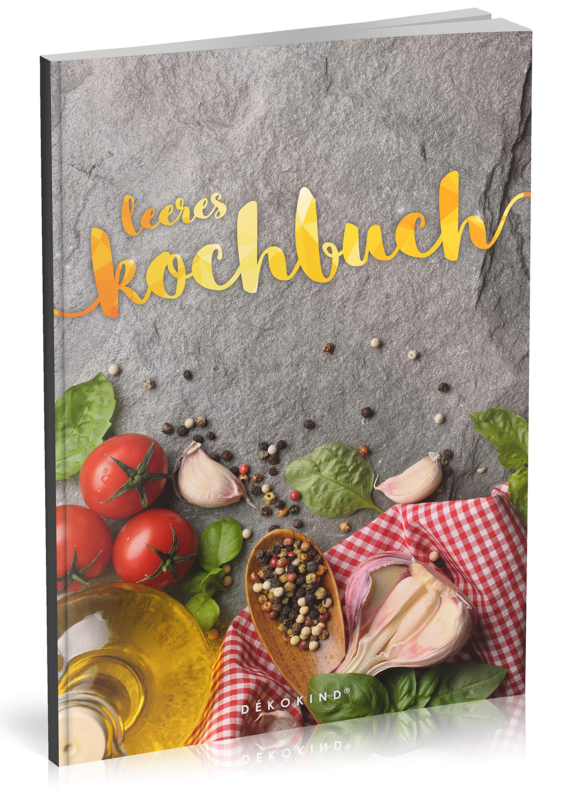 Dékokind® Leeres Kochbuch: Für über 80 Lieblingsrezepte || Ca. A5 Softcover || Rezeptbuch zum Selbstgestalten / Selberschreiben mit Inhaltsverzeichnis || Motiv: Italienisch book