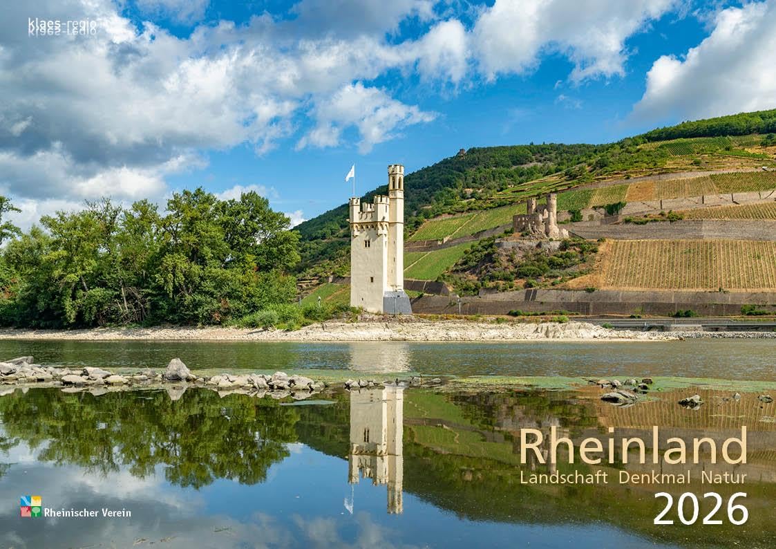 Rheinland 2026 Wandkalender A4 quer Spiralbindung 28 Blatt mit 56 Seiten Leisure, Home & Garden