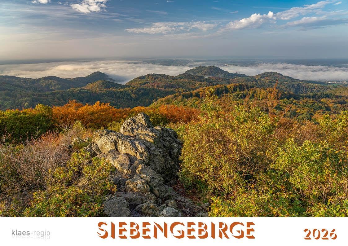 Siebengebirge 2026 Bildkalender A4 quer, spiralgebunden Film, Art & Culture
