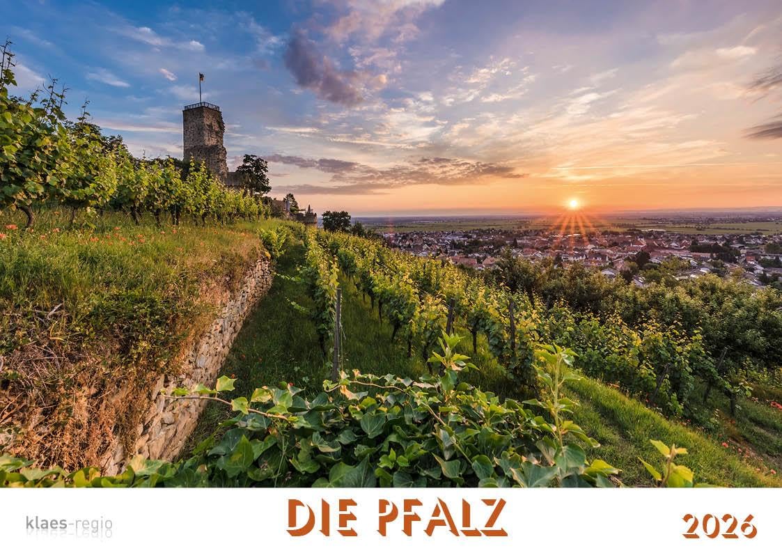 Die Pfalz 2026 Bildkalender A4 quer, spiralgebunden Film, Art & Culture