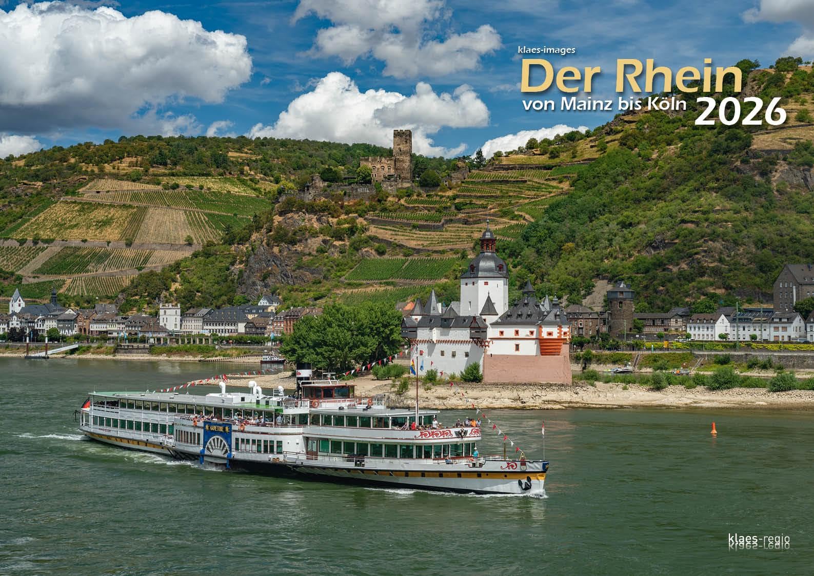 Der Rhein von Mainz bis Köln 2026 Bildkalender A3 Spiralbindung Film, Art & Culture