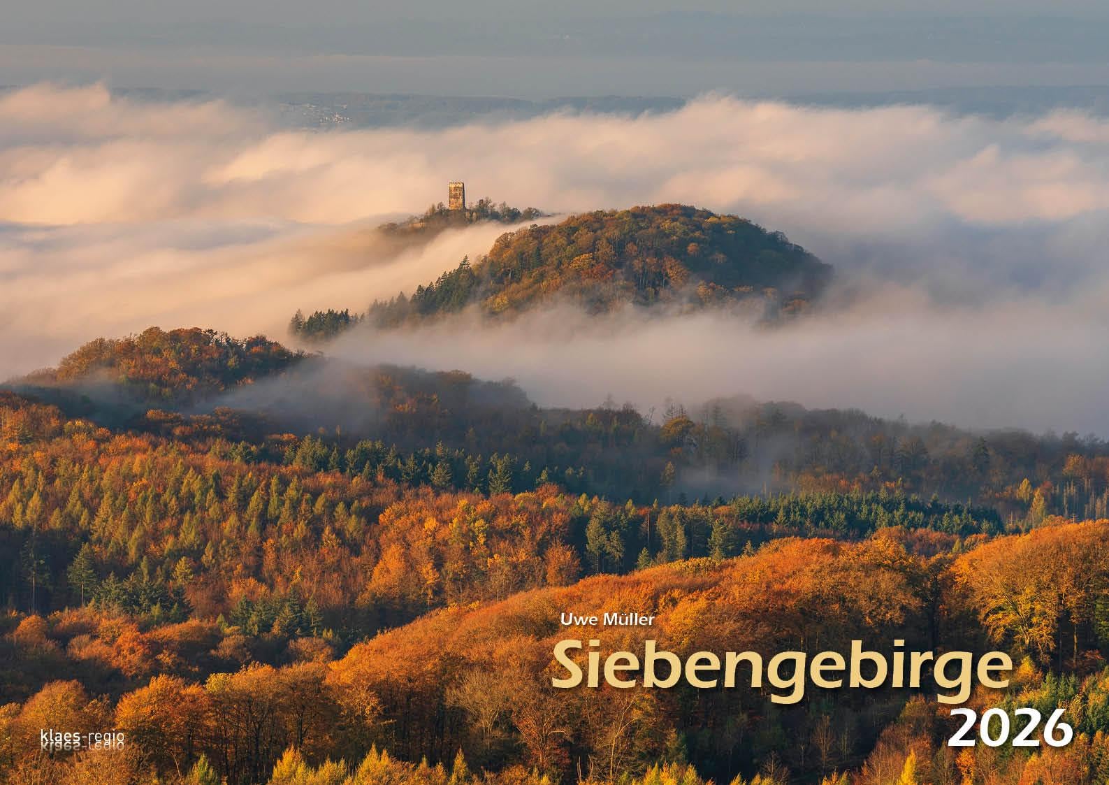 Siebengebirge 2026 Bildkalender A3 quer, spiralgebunden Film, Art & Culture