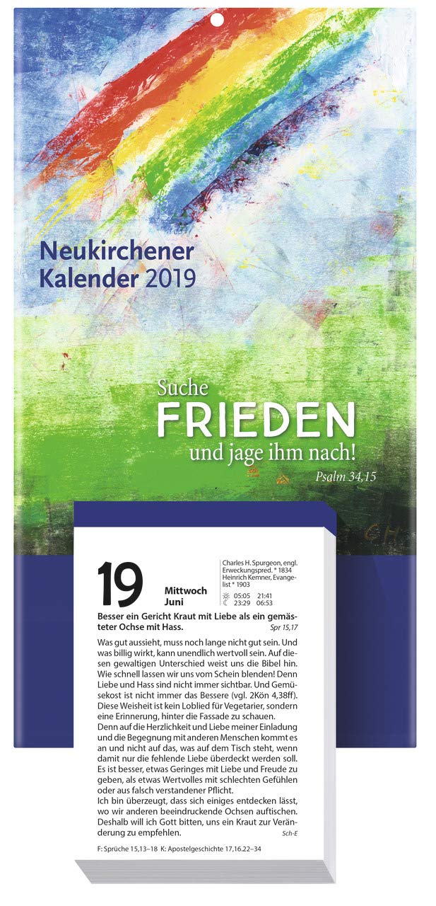 Neukirchener Kalender 2022 - Abreißkalender mit Rückwand: Block mit 384 Blättern und Rückwand book
