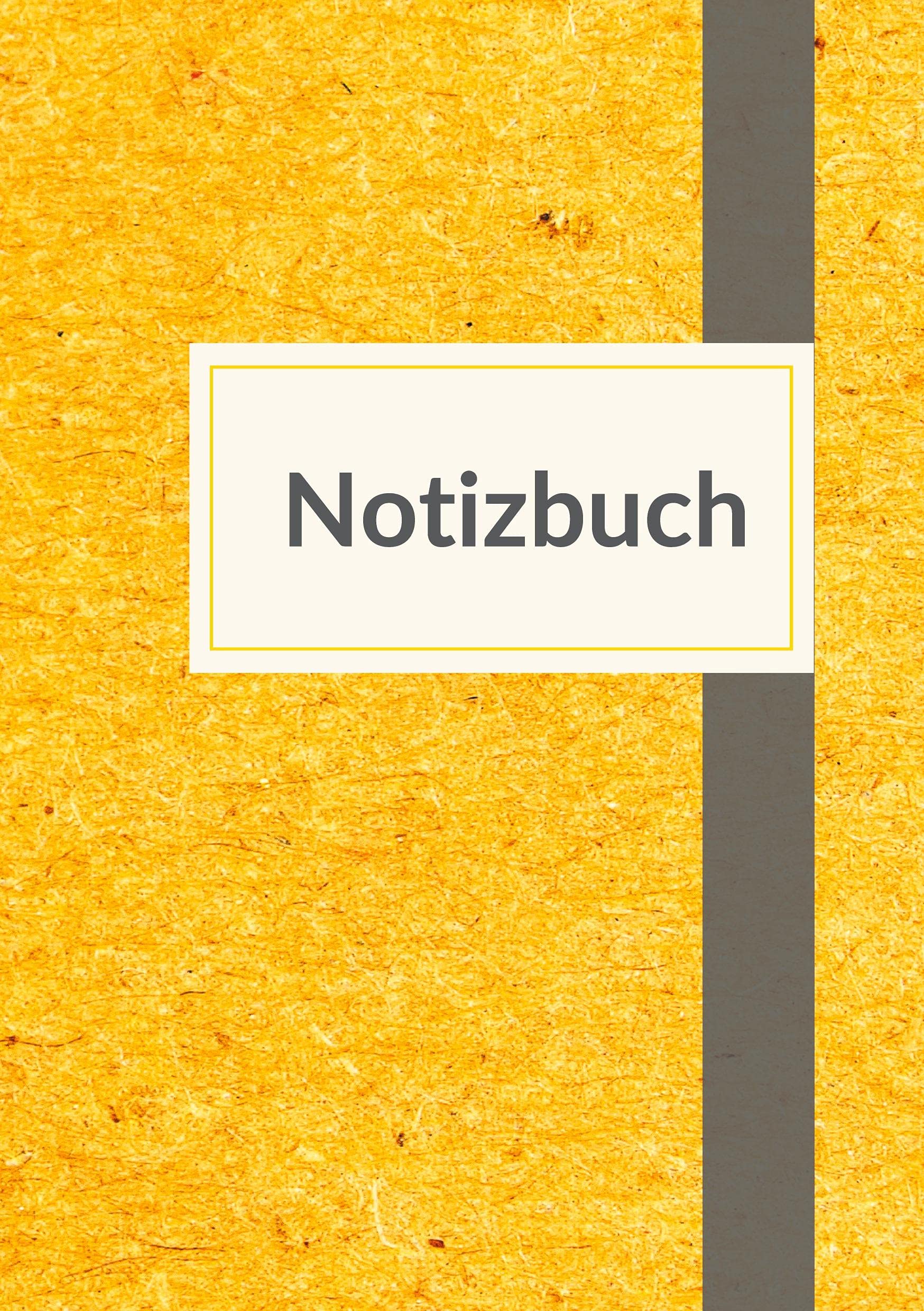 Notizbuch A5 blanko - 100 Seiten 90g/m² - Soft Cover Gelb - FSC Papier: Notebook A5 blanko Classics