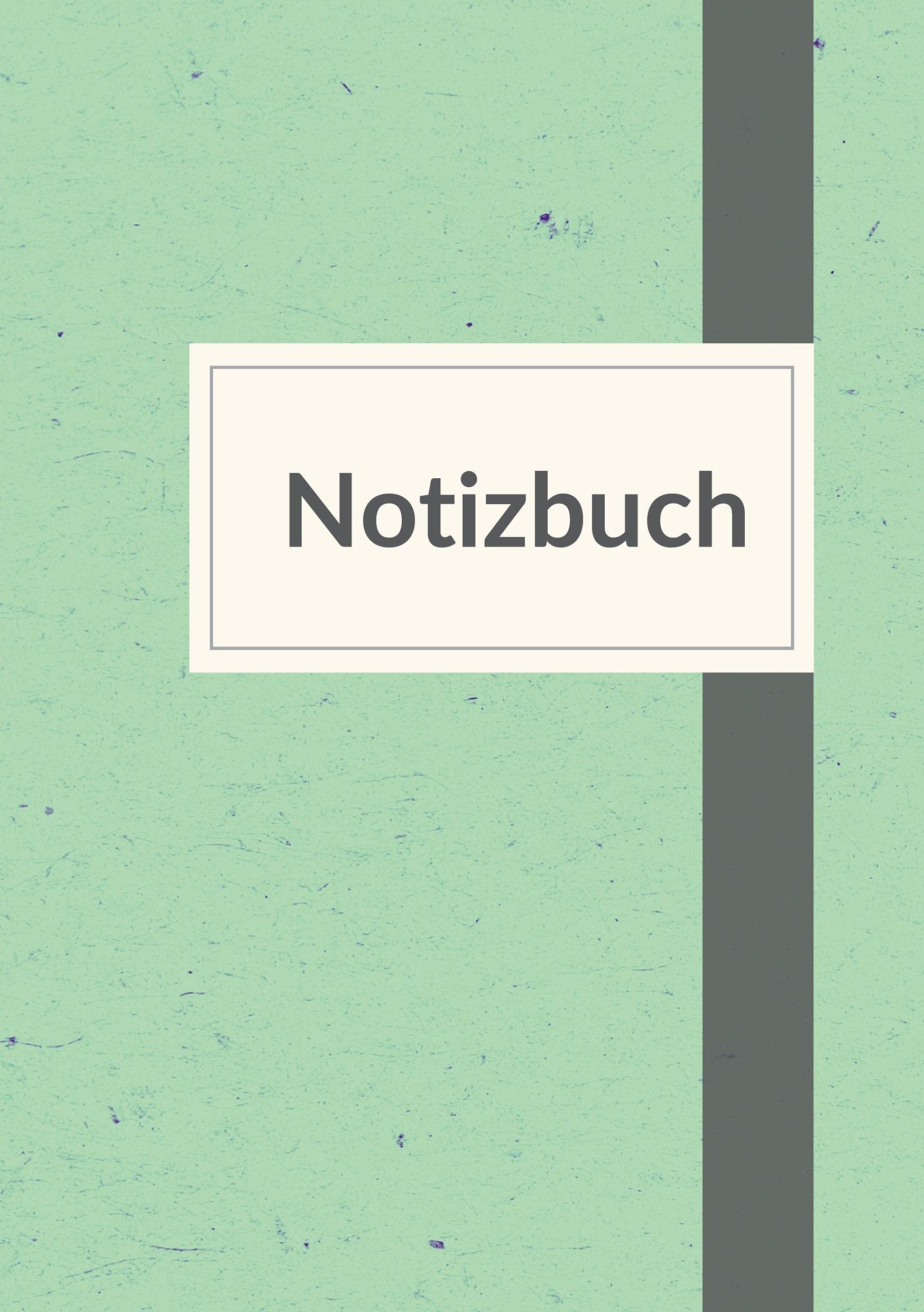 Notizbuch für die Arbeit - A5 liniert - 100 Seiten 90g/m² - Soft Cover mint meliert - FSC Papier: Notebook for work - A5 lined - white paper Essays & Short Stories