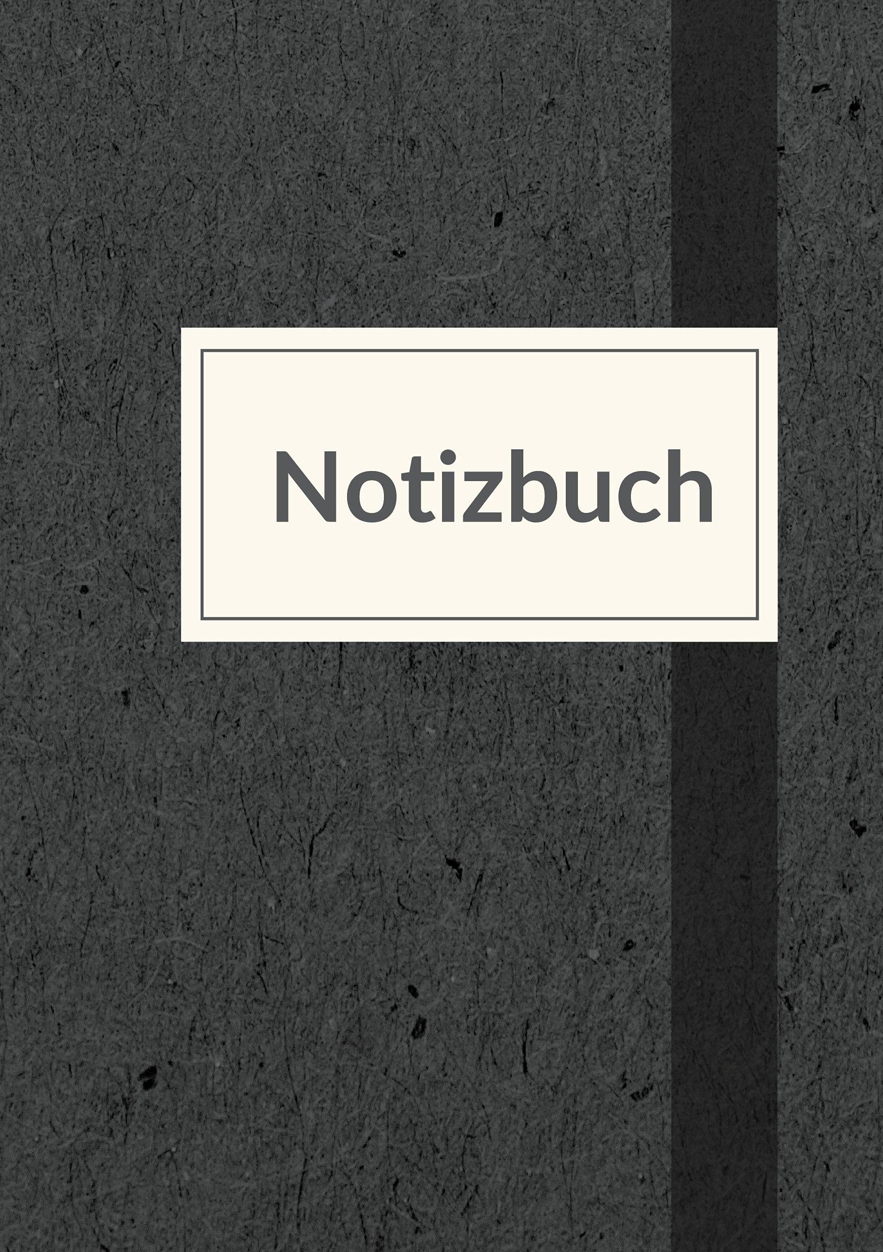 Notizbuch für die Arbeit - A5 liniert - 100 Seiten 90g/m² - Soft Cover anthrazit meliert - FSC Papier: Notebook for work - A5 lined - white paper Essays & Short Stories