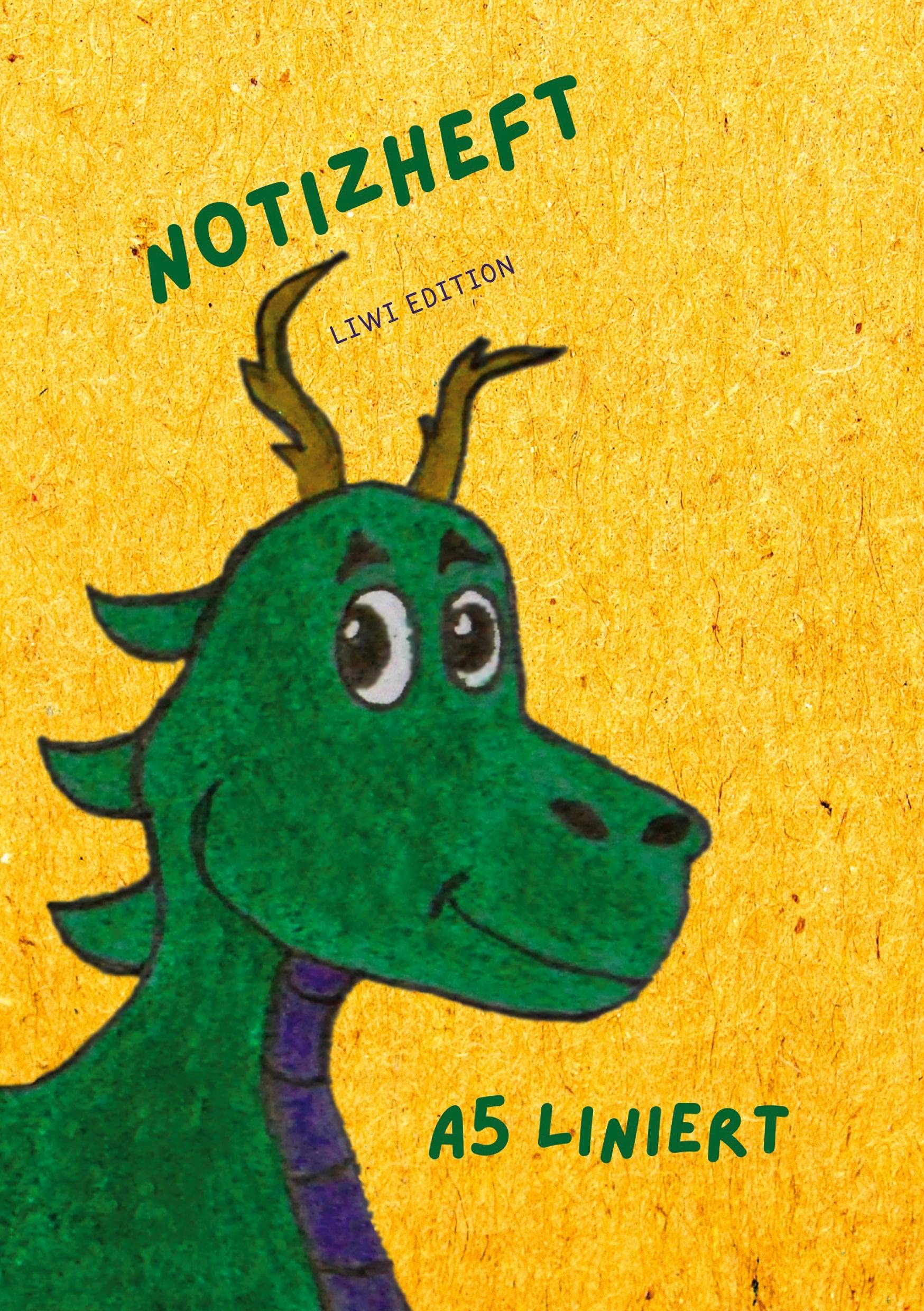Dünnes Notizheft für Kinder - A5 liniert - Softcover Drache - FSC Papier: Notebook A5 liniert - weißes Papier Essays & Short Stories
