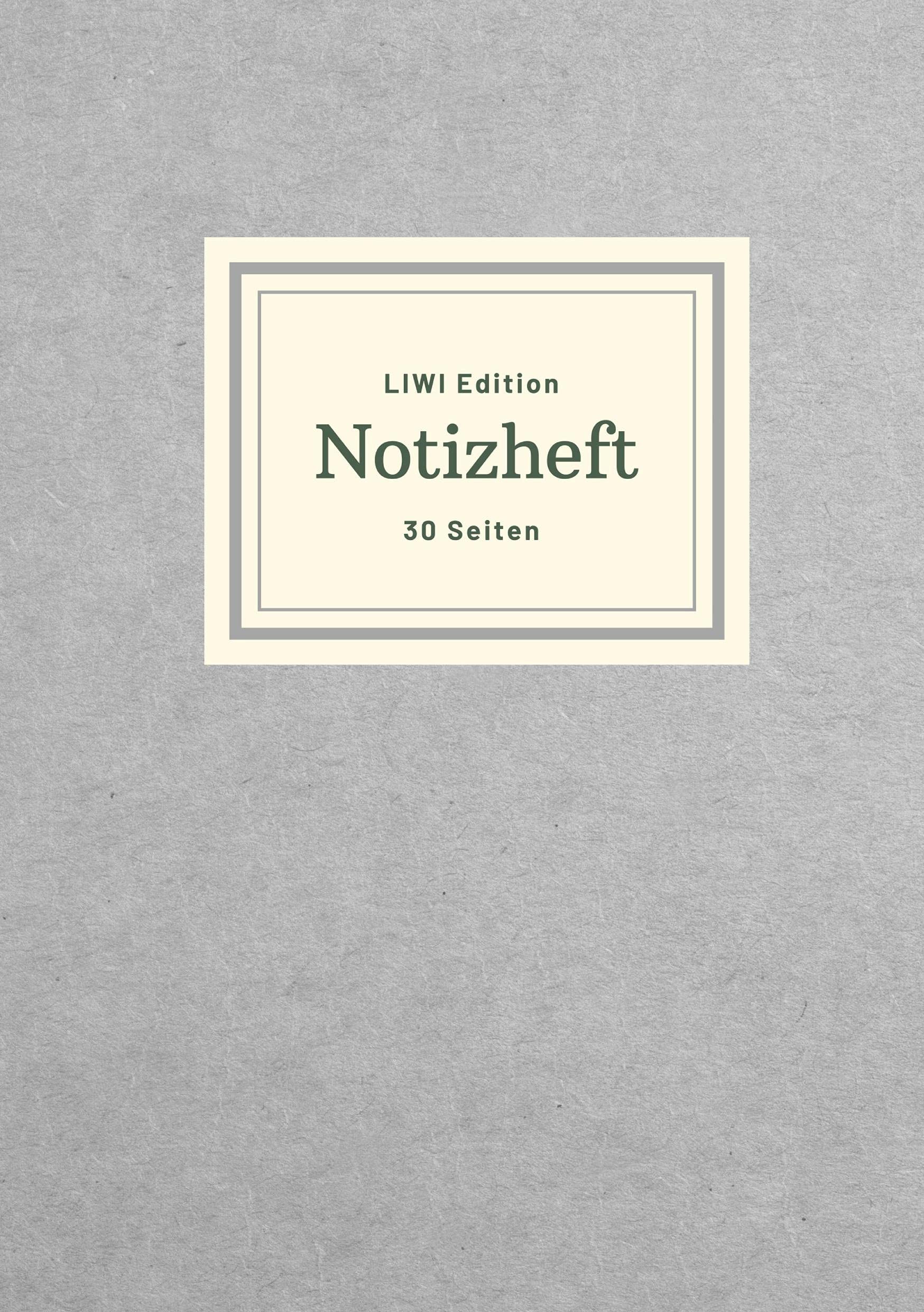 Dünnes Notizheft A5 liniert - Notizbuch 30 Seiten 90g/m² - Softcover grau - FSC Papier: Notebook A5 liniert - weißes Papier Essays & Short Stories