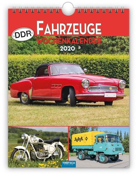 Wochenkalender " DDR-Fahrzeuge" 2020: 19 x 25 cm Leisure, Home & Garden