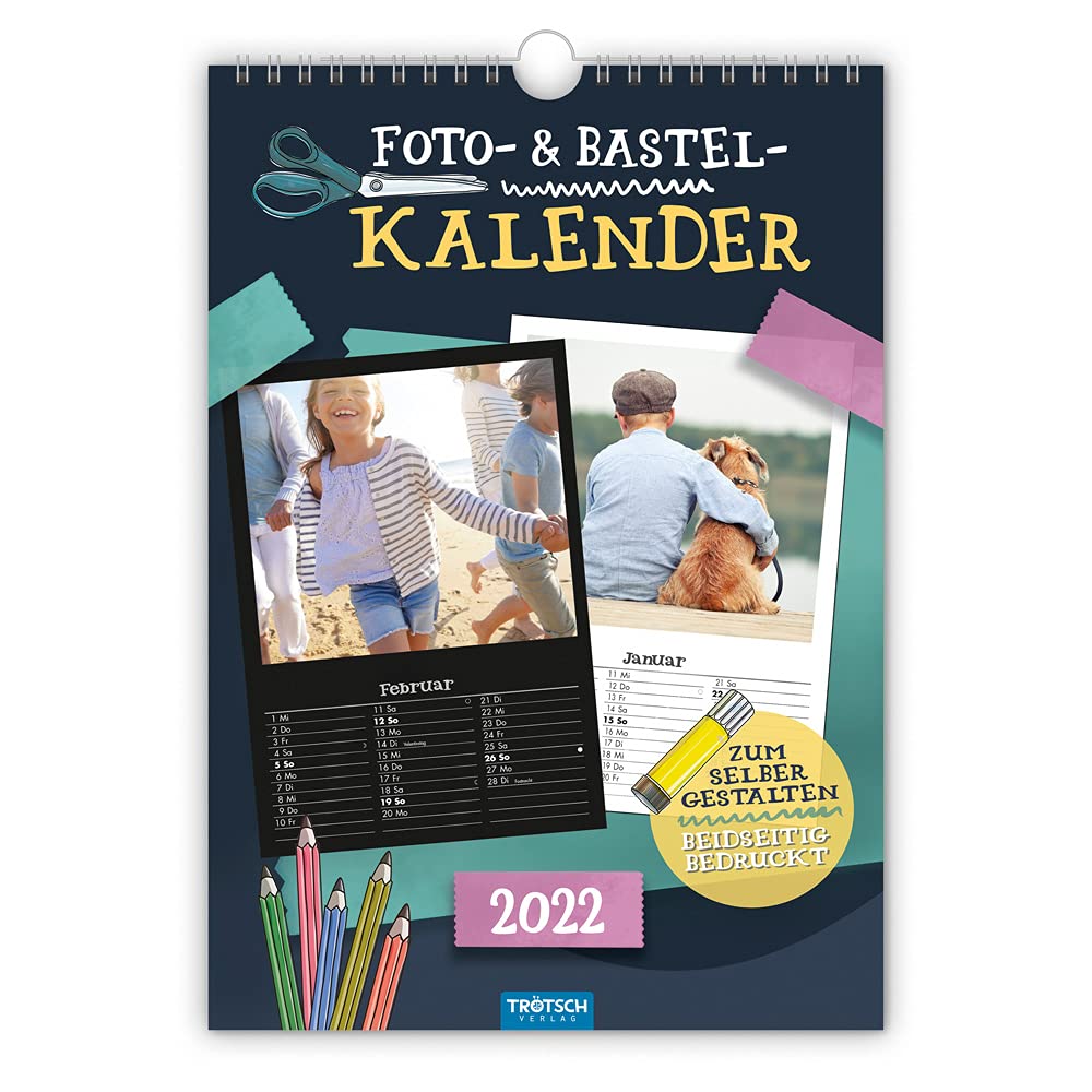 Trötsch Foto- und Bastelkalender A4 2022: selbstgestalten basteln schenken kreativ sein (Geschenkkalender) Film, Art & Culture