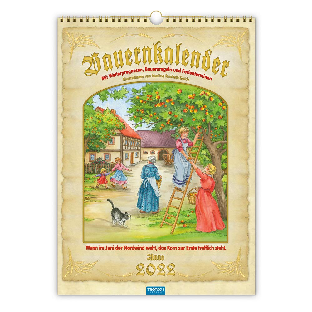 Trötsch Großbildkalender Bauern 2022: Wandkalender: mit Goldprägung Living & Furnishing