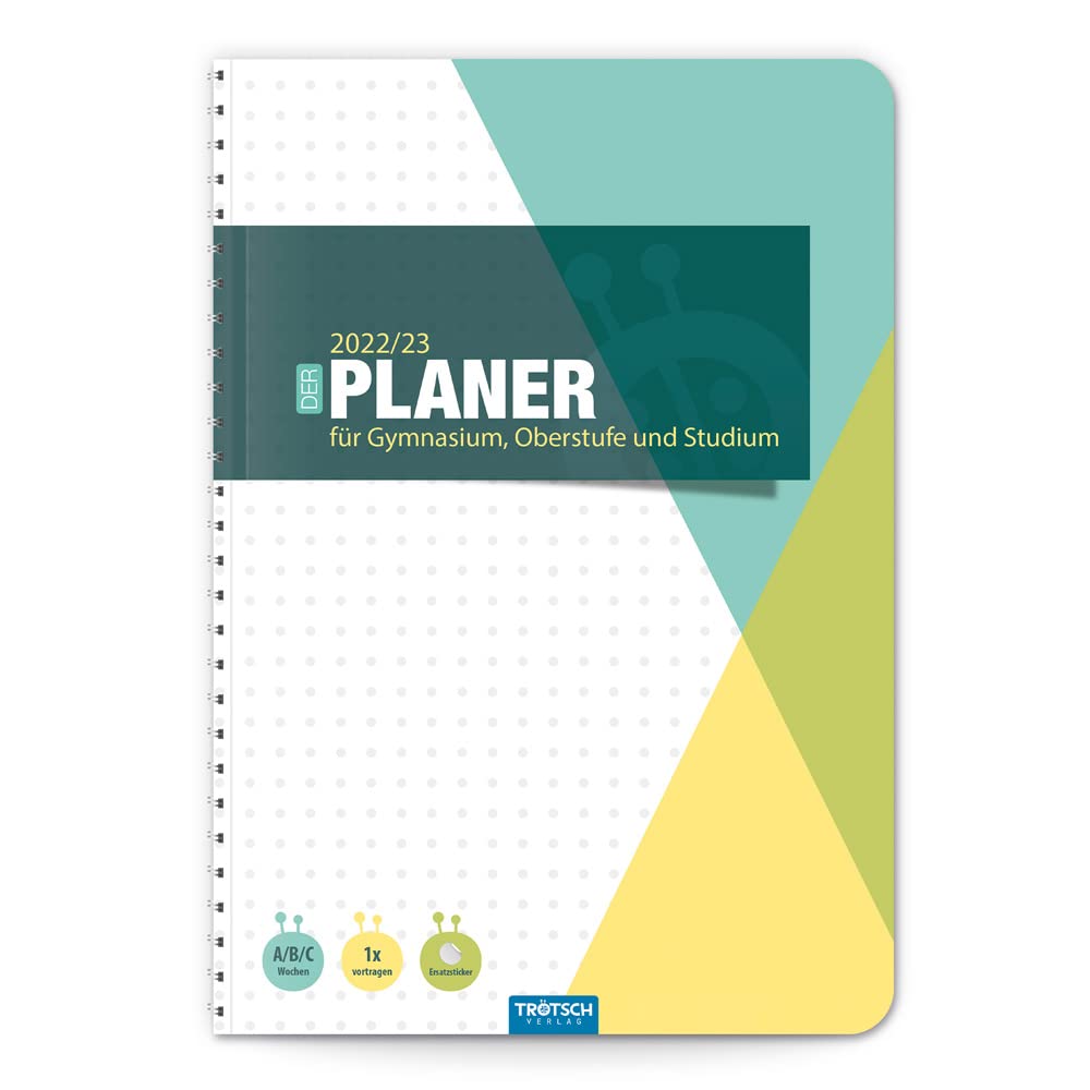 Trötsch Gymnasialplaner Muster 2022/2023: Planer Schülerkalender Hausaufgabenheft Timer für die Oberstufe Calendars