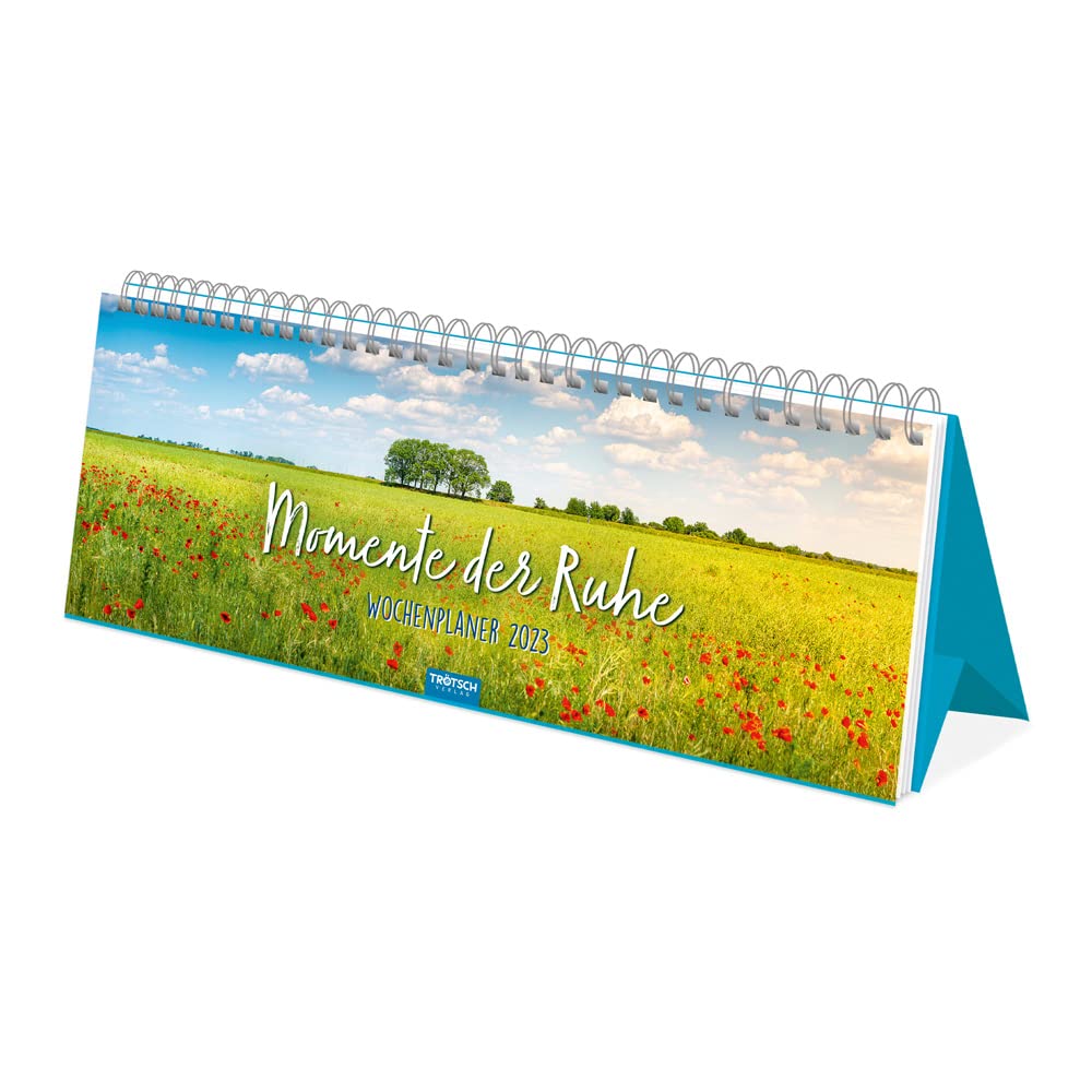 Trötsch Aufstellwochenkalender quer Momente der Ruhe 2023: Aufstellkalender Tischkalender Living & Furnishing