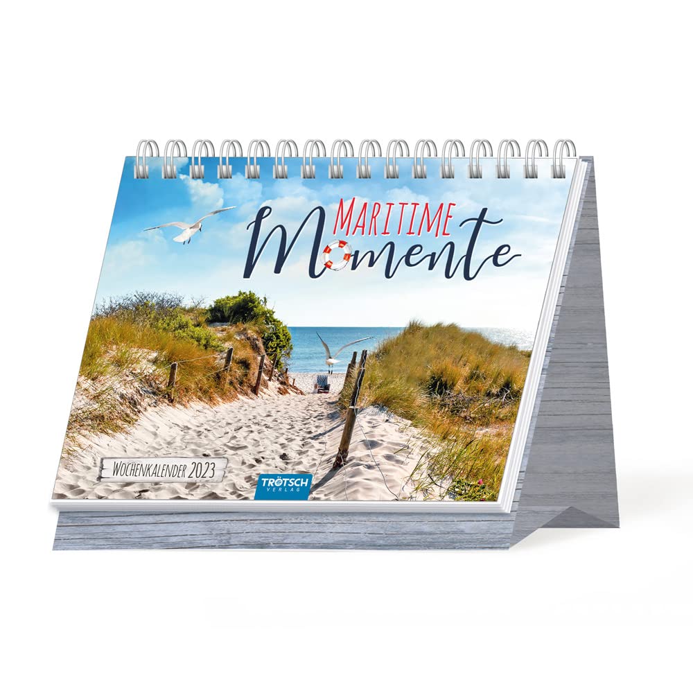 Trötsch Aufstellwochenkalender Maritime Momente 2023: Aufstellkalender Tischkalender Living & Furnishing