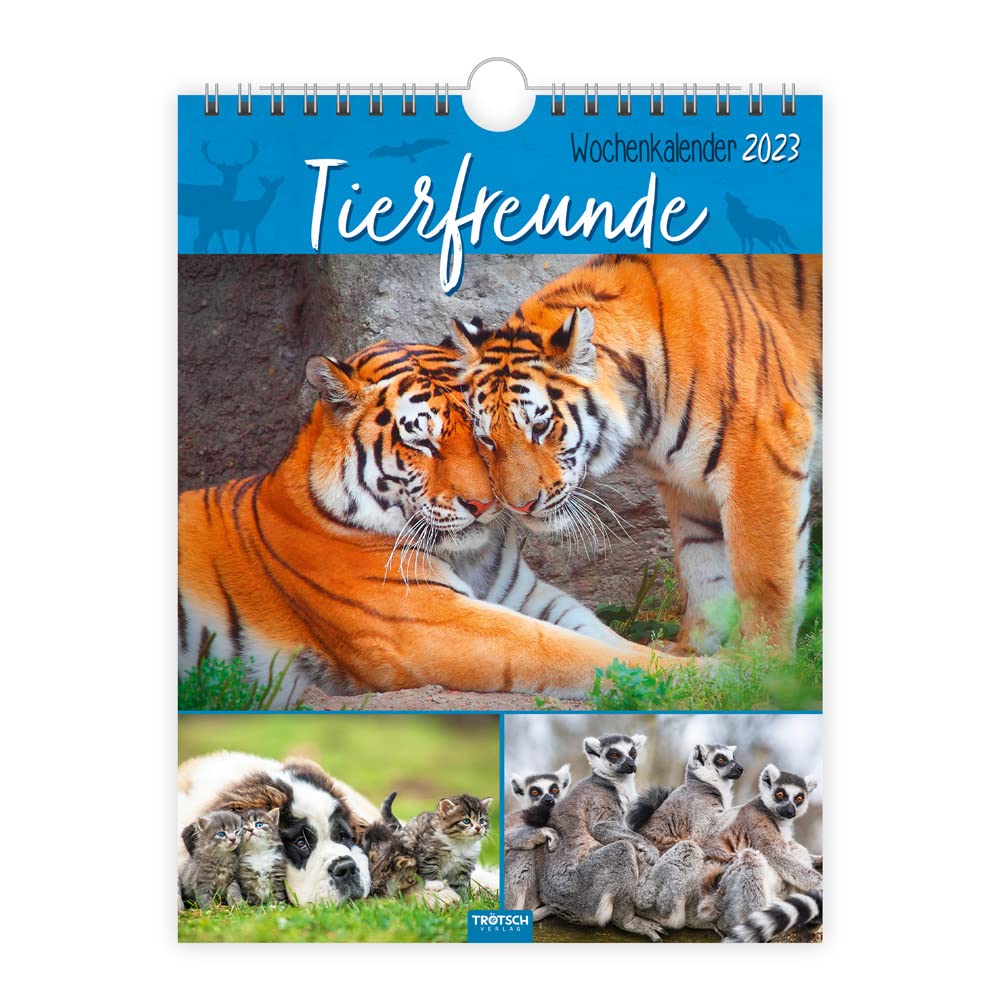 Trötsch Wochenkalender zum Hängen Tierfreunde 2023: Wandkalender Leisure, Home & Garden