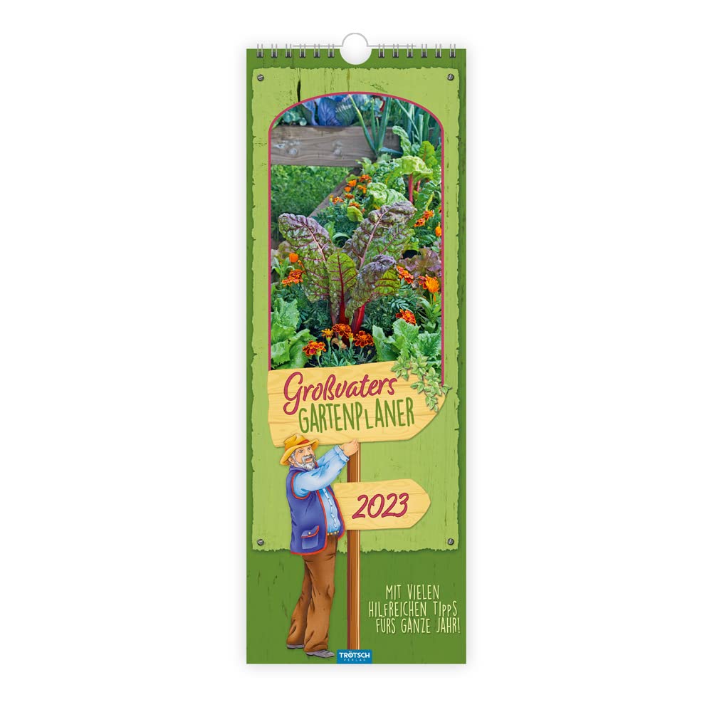 Trötsch Maxi-Streifenkalender Großvaters Gartenplaner 2023: Wandkalender Leisure, Home & Garden