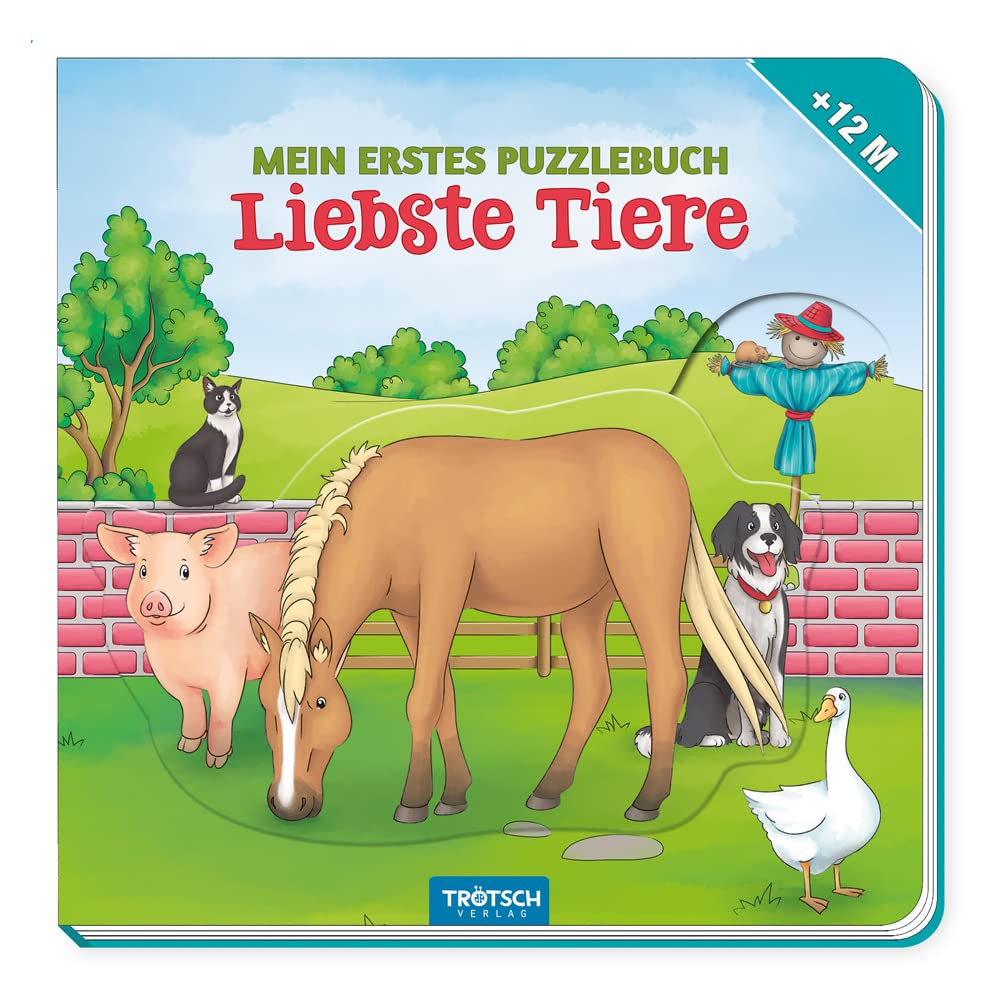 TRÖTSCH - Mein erstes Puzzlebuch "Liebste Tiere" | Puzzlebuch mit großen Puzzleteilen und farbenfrohen Bauernhoftieren: Liebevoll illustriertes Kinderbuch über Tiere auf dem Bauernhof | Ab 3 Jahren Tiptoi & Games