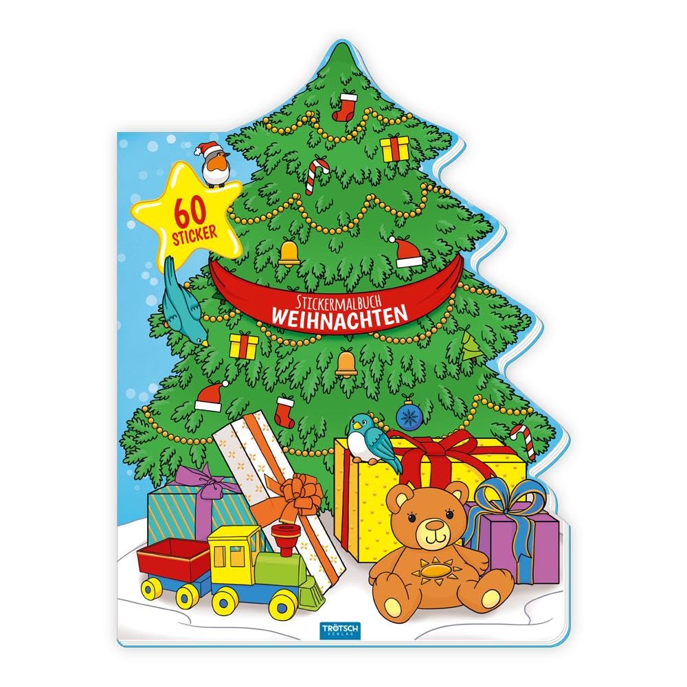Trötsch Stickermalbuch Weihnachten: Malbuch Beschäftigungsbuch Ausmalbuch Stickerbuch Children's books