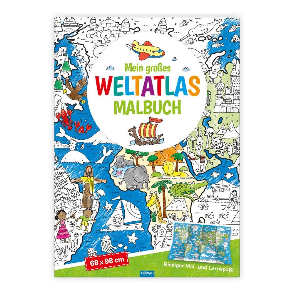 Trötsch Malbuch Mein großes Weltatlas Malbuch: Malbuch Ausmalbuch Non-fiction