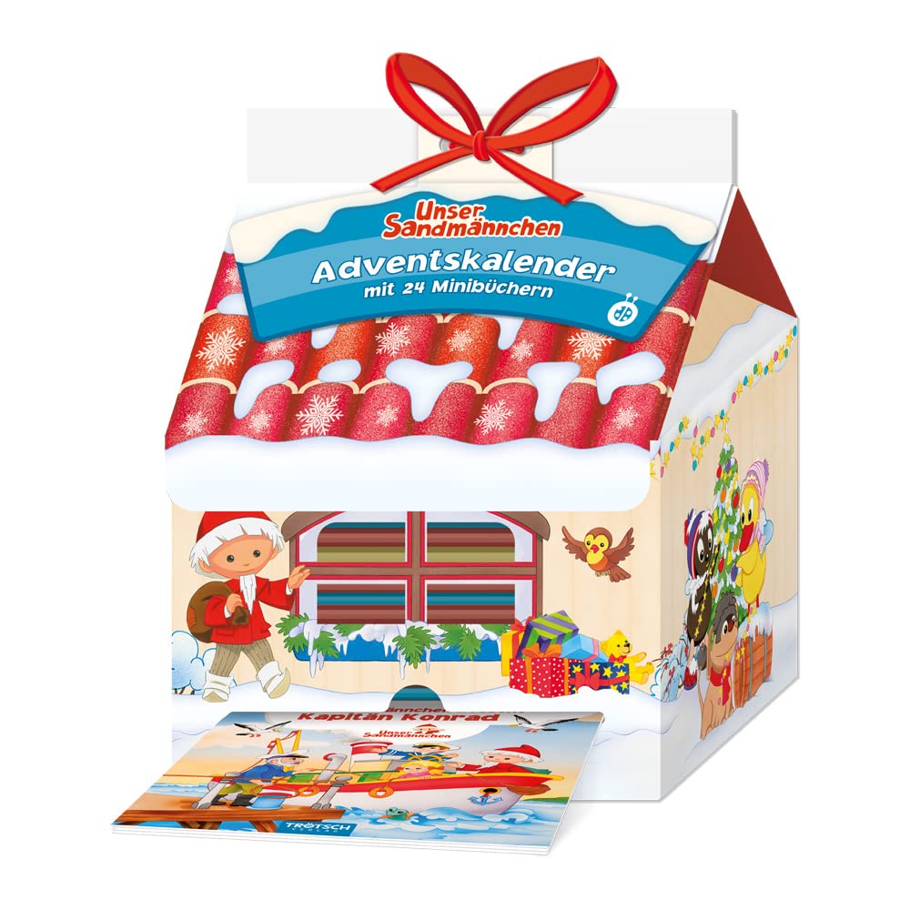 Trötsch Unser Sandmännchen und seine Freunde Adventskalender mit 24 Minibüchern in Geschenkverpackung: Weihnachtskalender Sandmann Calendars