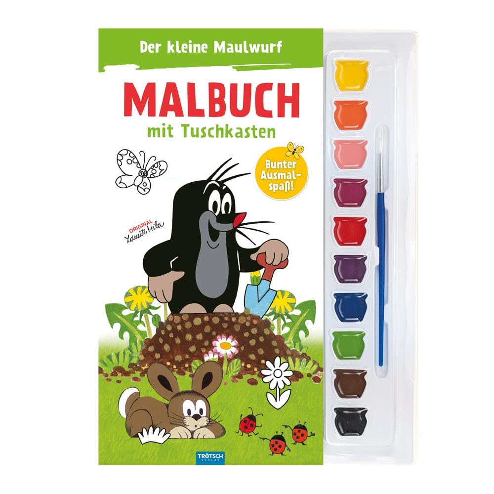 Trötsch Der kleine Maulwurf Malbuch mit Tuschkasten: Beschäftgungsbuch Ausmalbuch Non-fiction