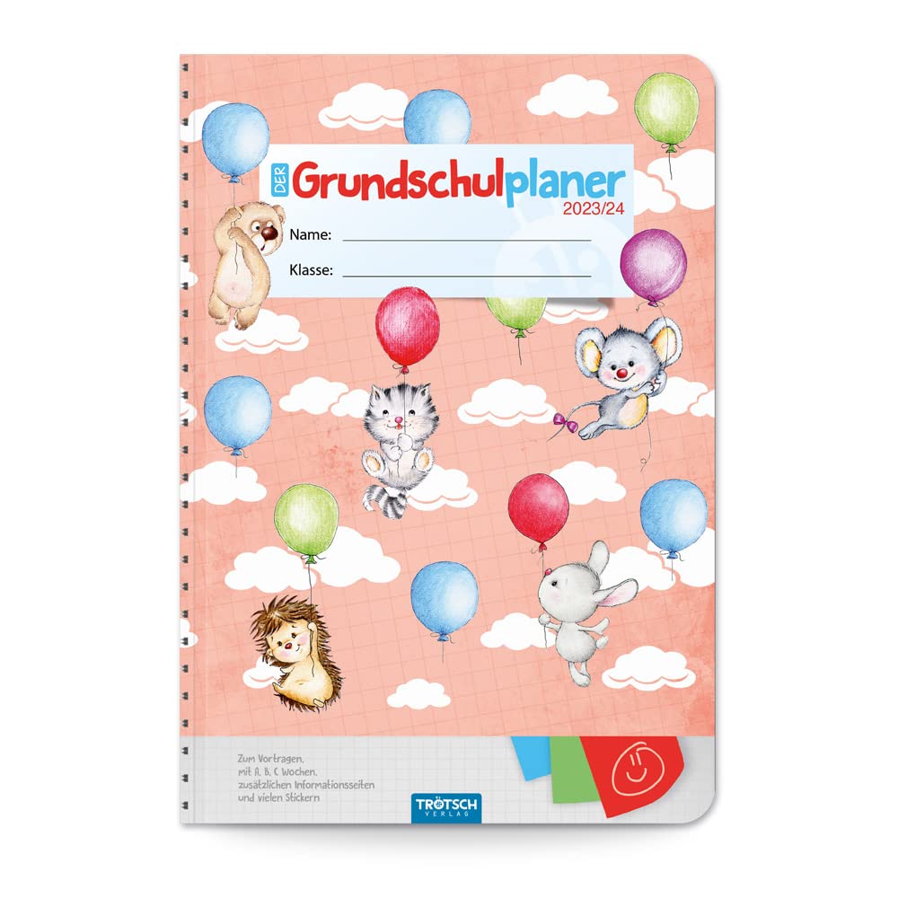 Trötsch Grundschulplaner Luftballons 23/24: Planer Schülerkalender Hausaufgabenheft Timer für die Grundschule Non-fiction